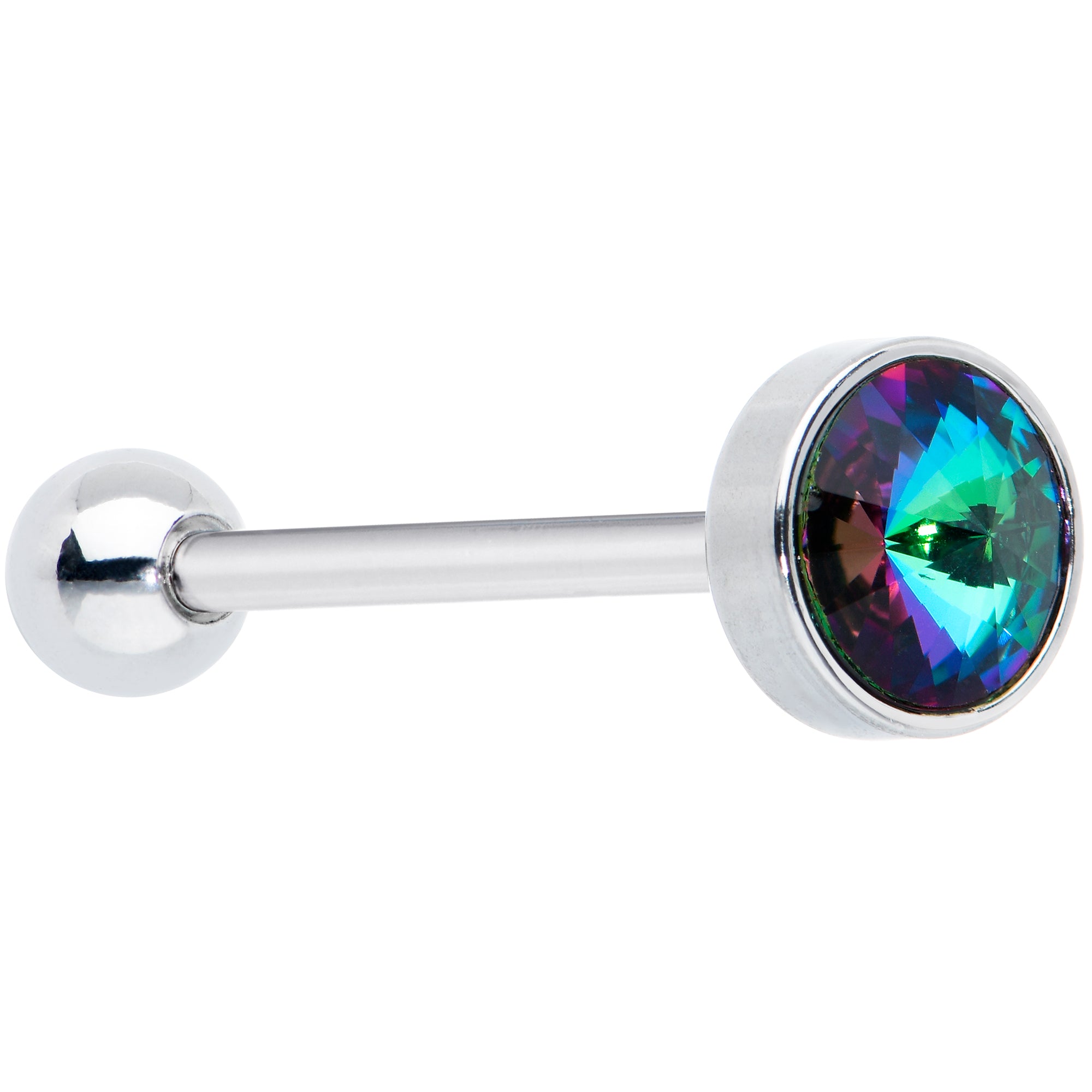 Vitrail Gem Top Simply Lovely Barbell Tongue Ring
