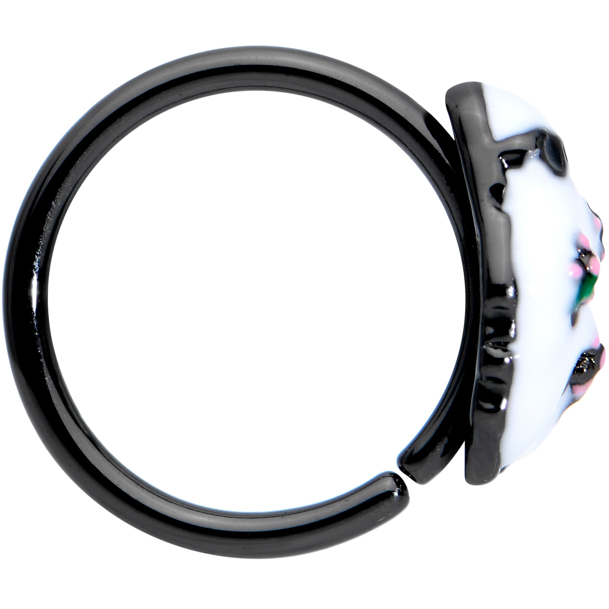 20G 5/16 Black Hipster Ghost Halloween Nose Hoop