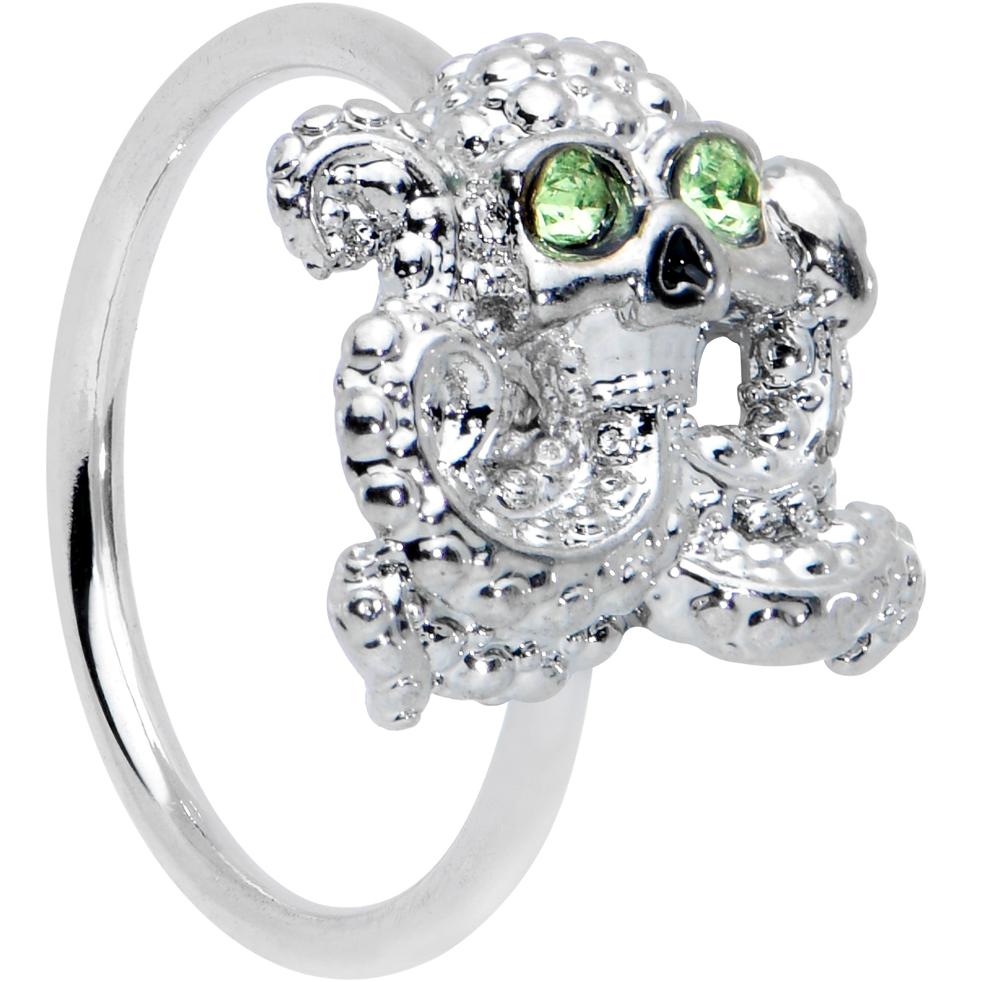 20G 5/16 Clear Green Gem Sunglasses Octopus Nose Hoop