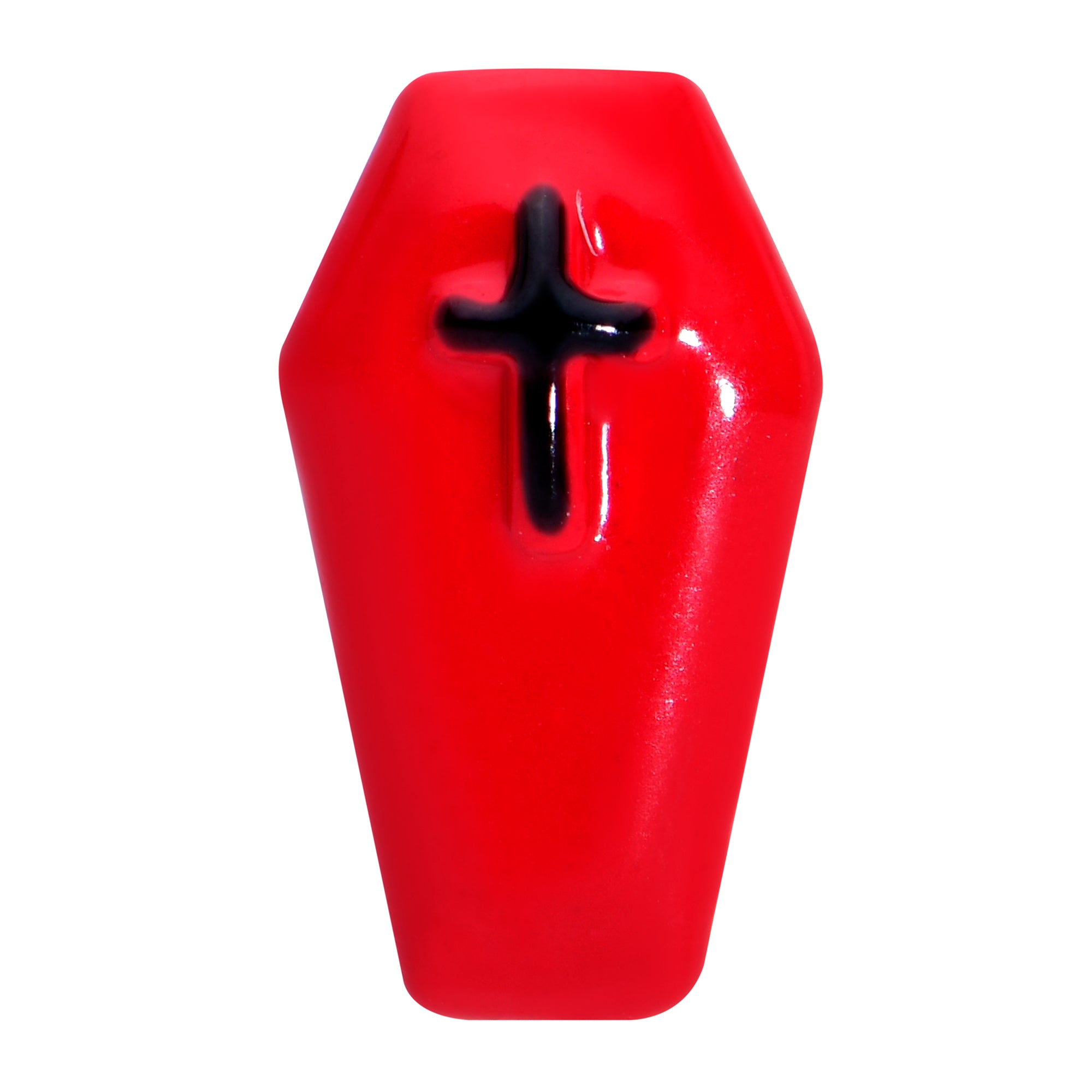 20G 1/4 Black Cross Red Coffin Halloween Nose Bone