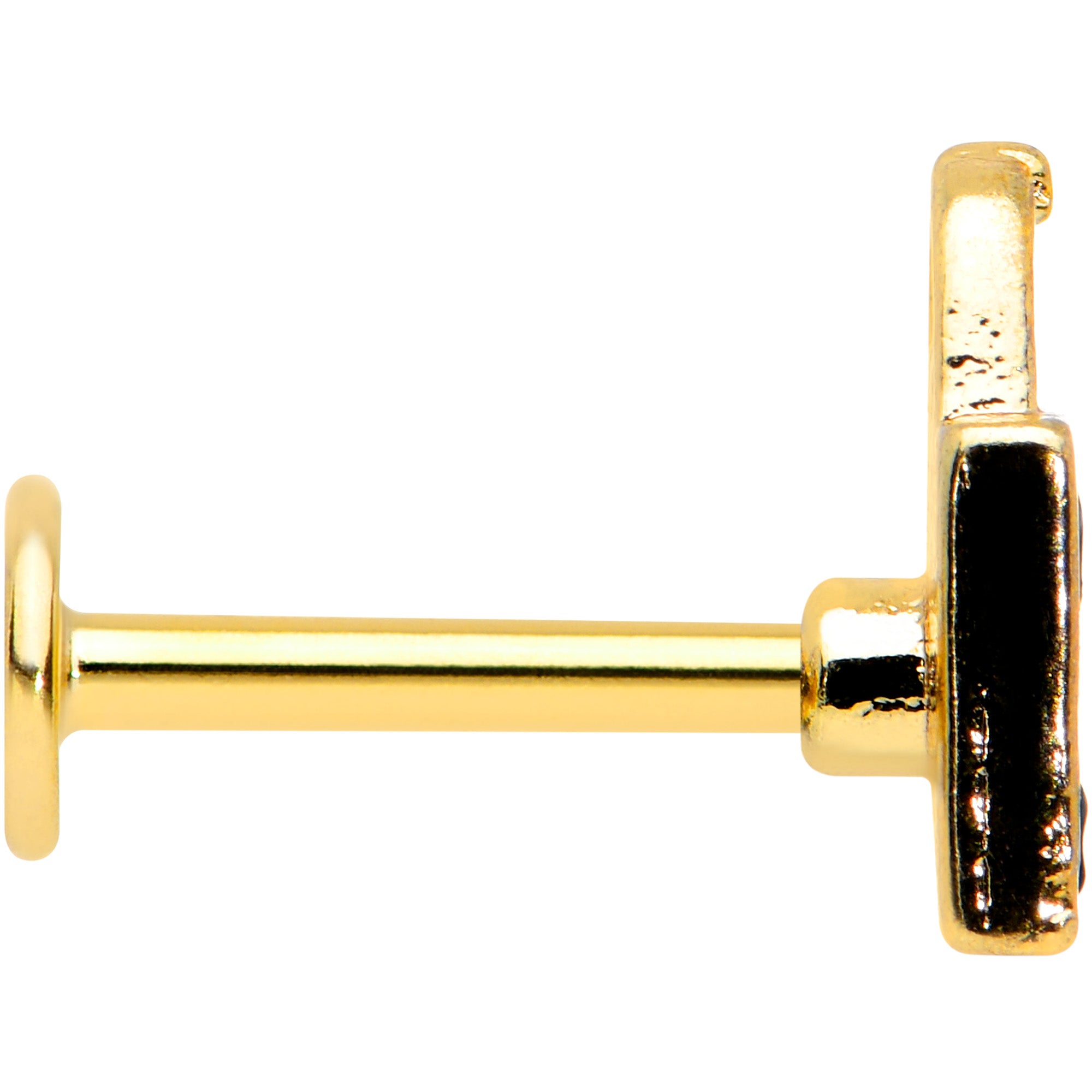 16G 5/16 Gold Tone Trick or Treat Halloween Labret Monroe Tragus