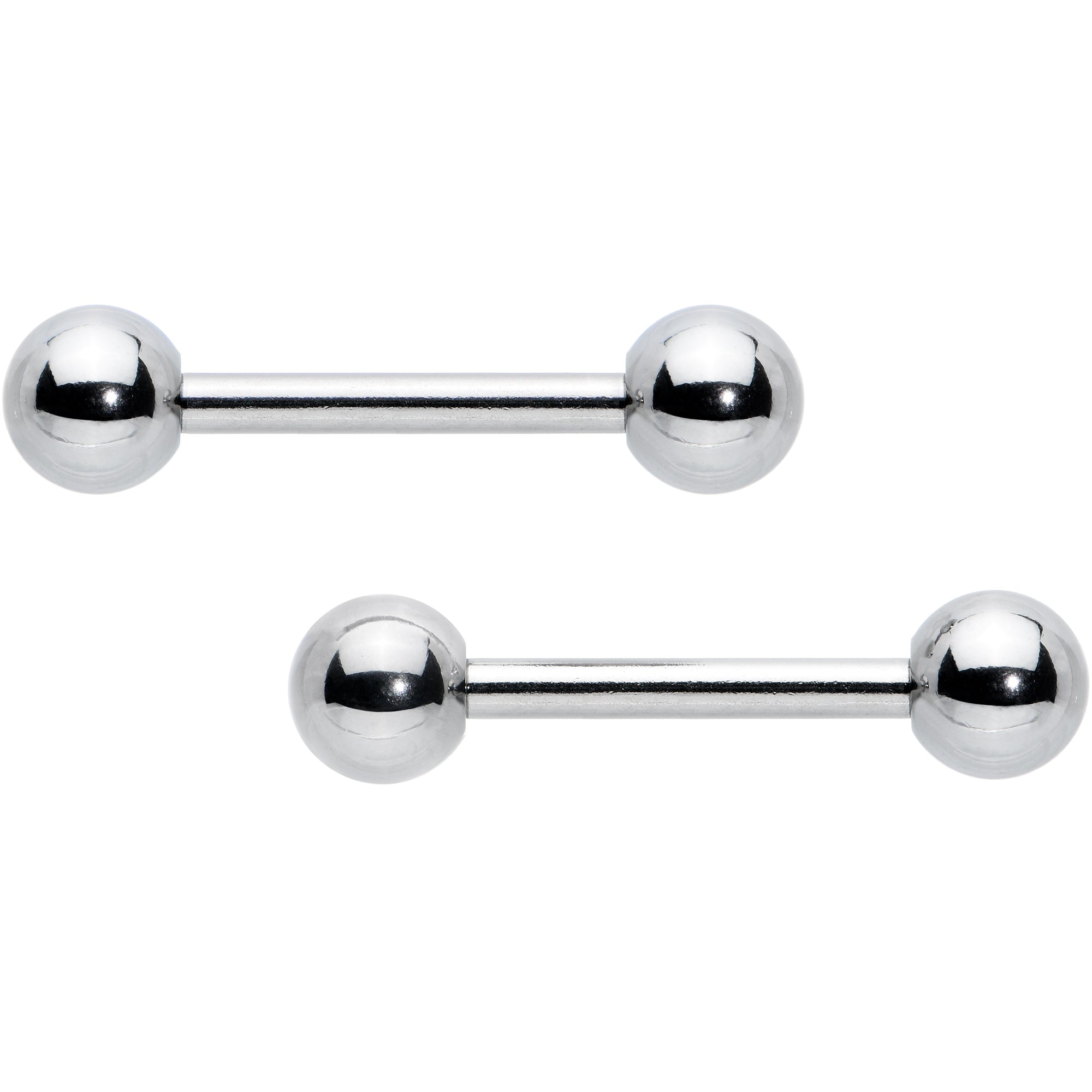 14G 1/2 Simple Classic Barbell Nipple Ring Set