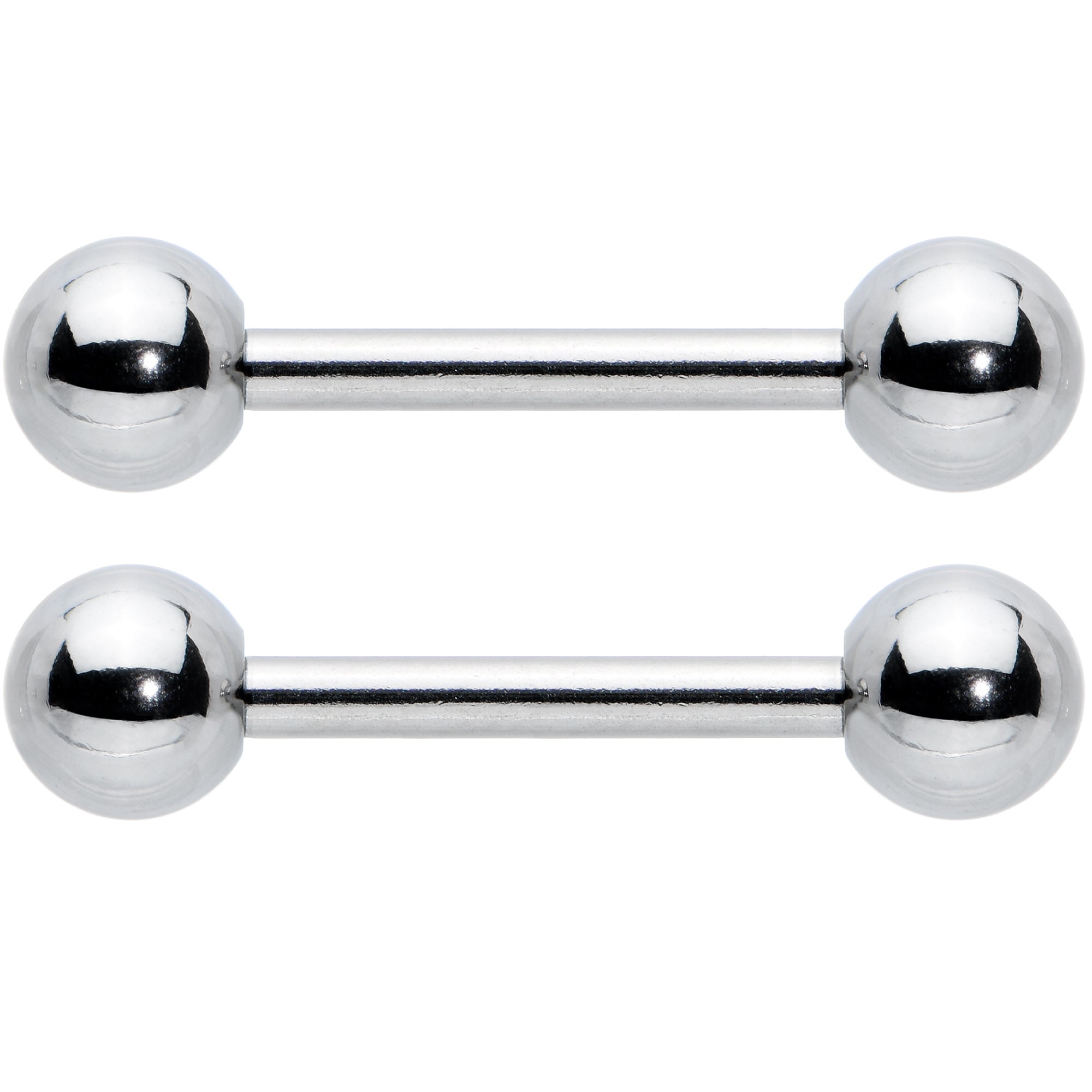 14G 1/2 Simple Classic Barbell Nipple Ring Set