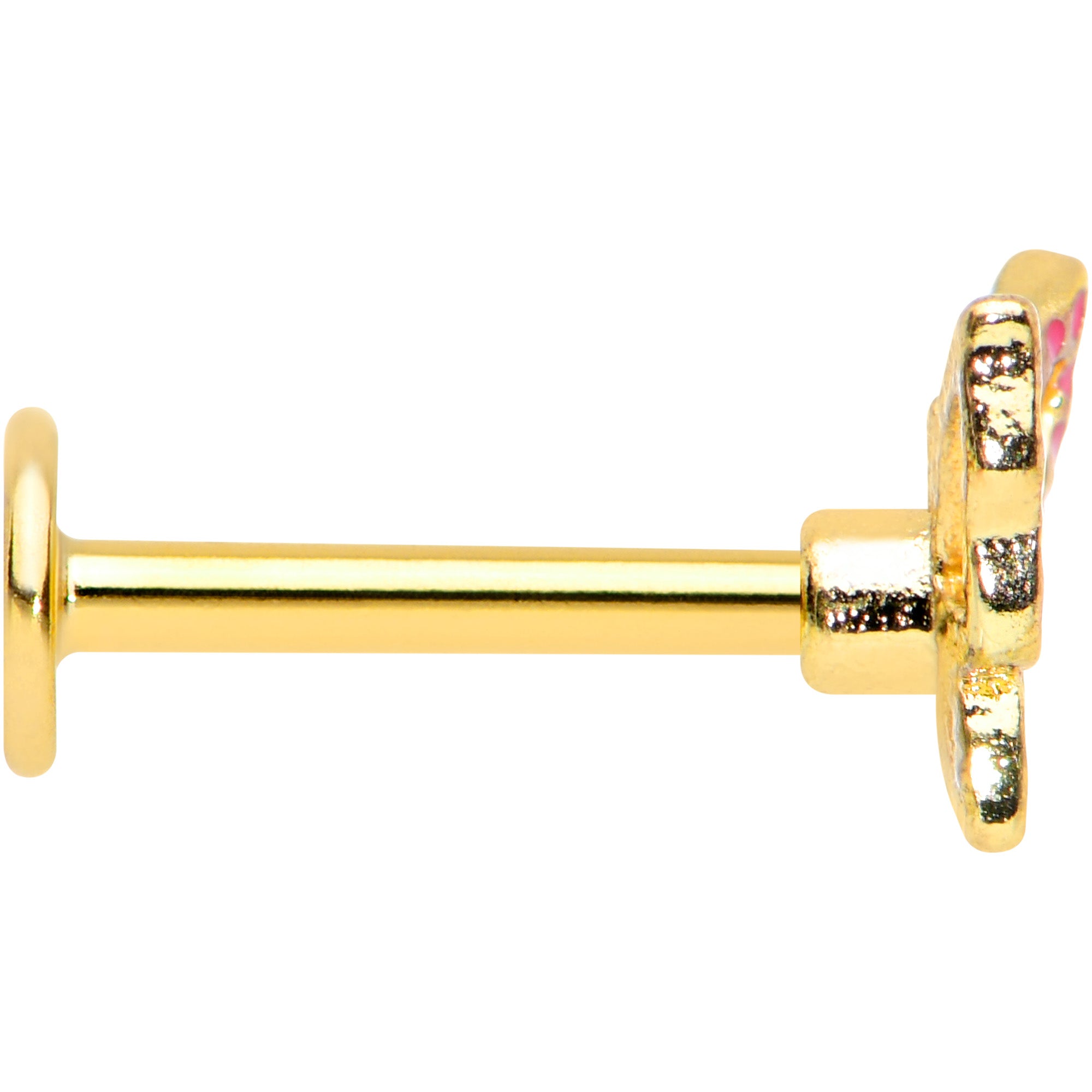 16G 5/16 Gold Tone Sweet Simple Butterfly Labret Monroe Tragus