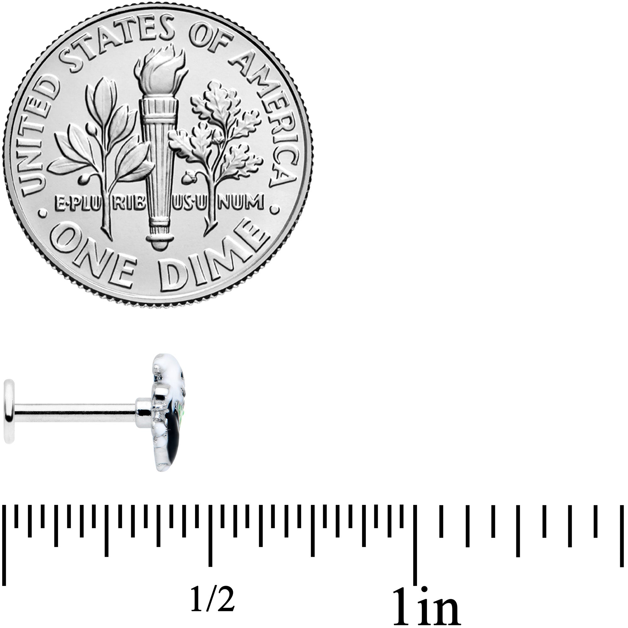 16G 5/16 Ghost Goo Cauldron Halloween Labret Monroe Tragus