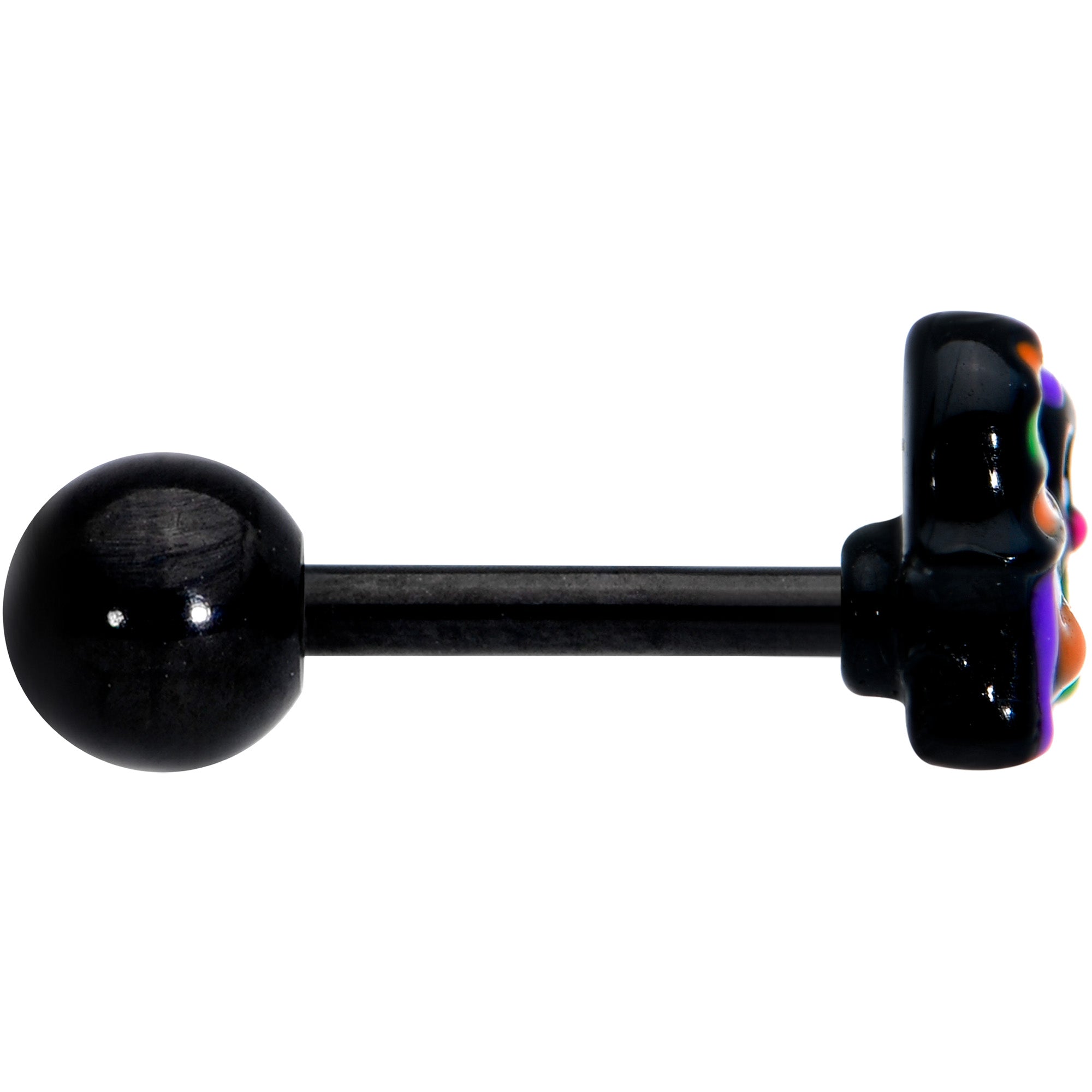 16G 1/4 Black Boo Party Halloween Cartilage Tragus Earring