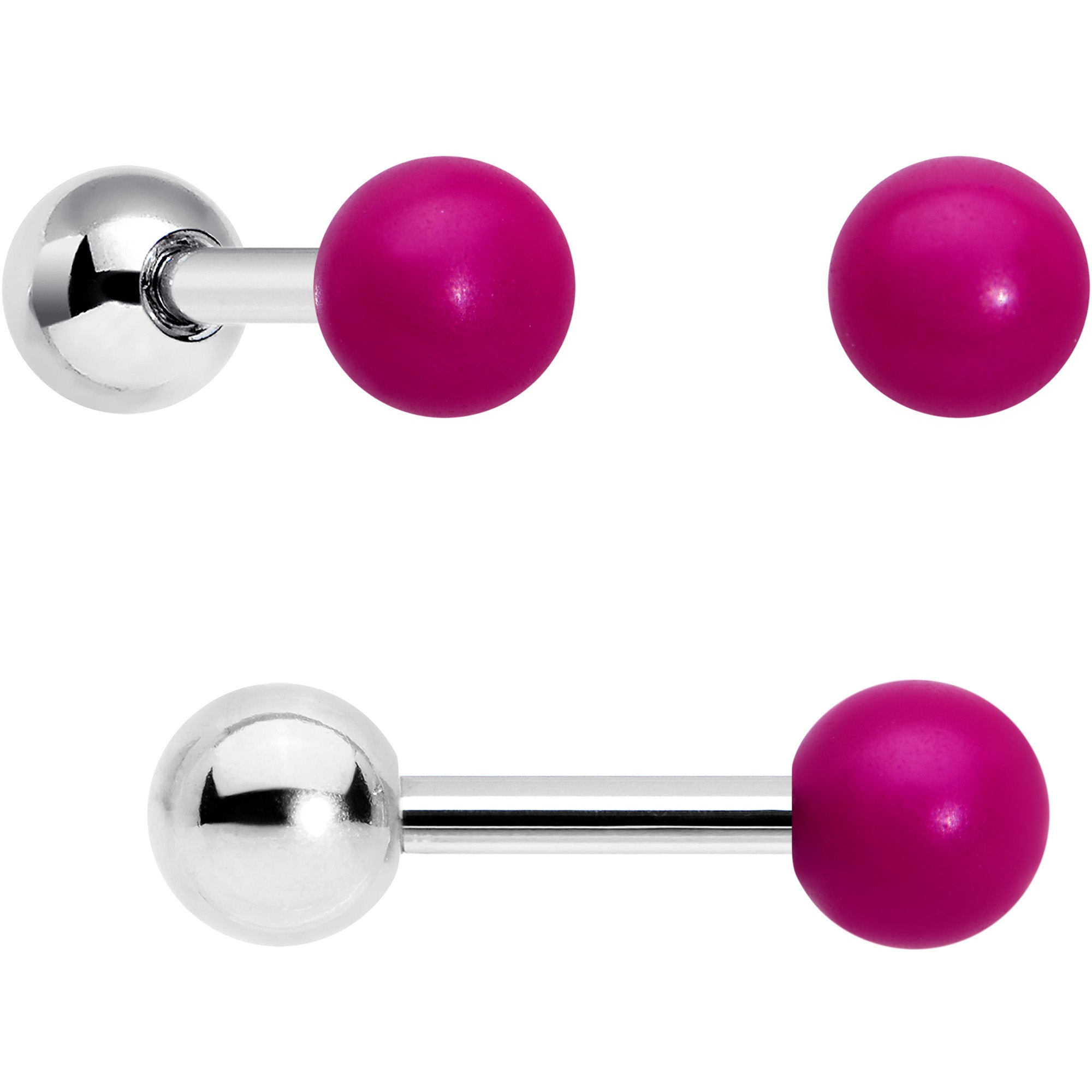 16G 1/4 Pink Gem Spider Witch Halloween Cartilage Tragus Set of 3