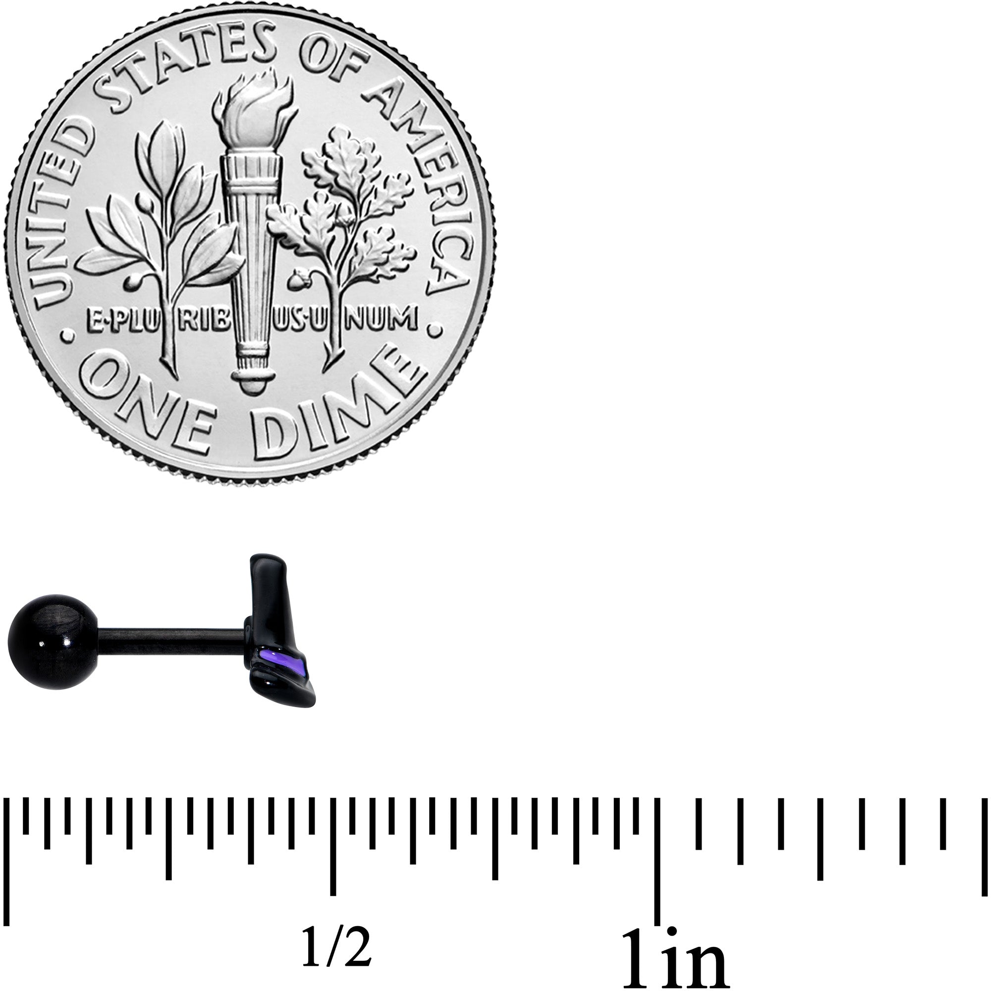 16G 1/4 Pink Gem Spider Witch Halloween Cartilage Tragus Set of 3