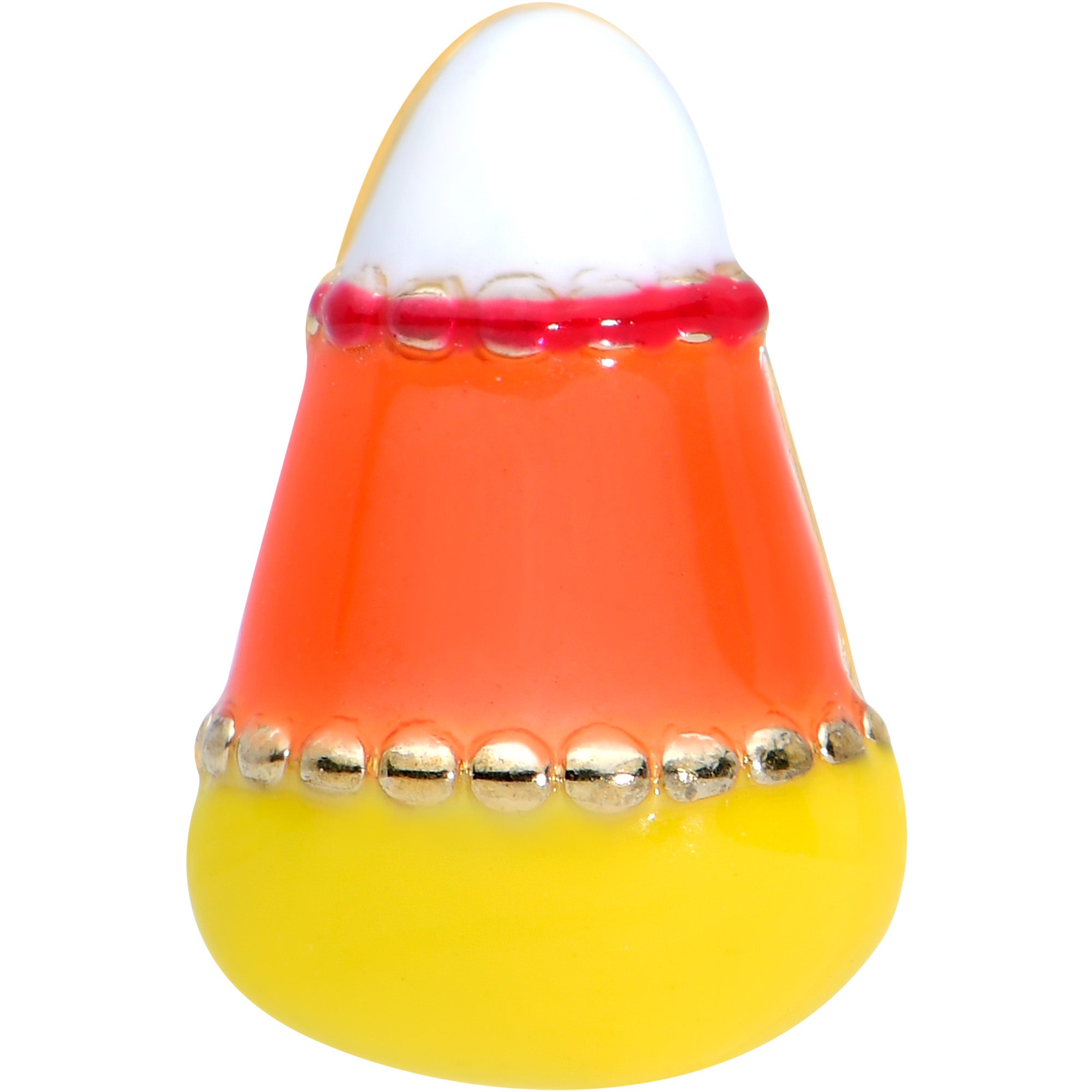 16G 5/16 Gold Tone Candy Corn Halloween Labret Monroe Tragus