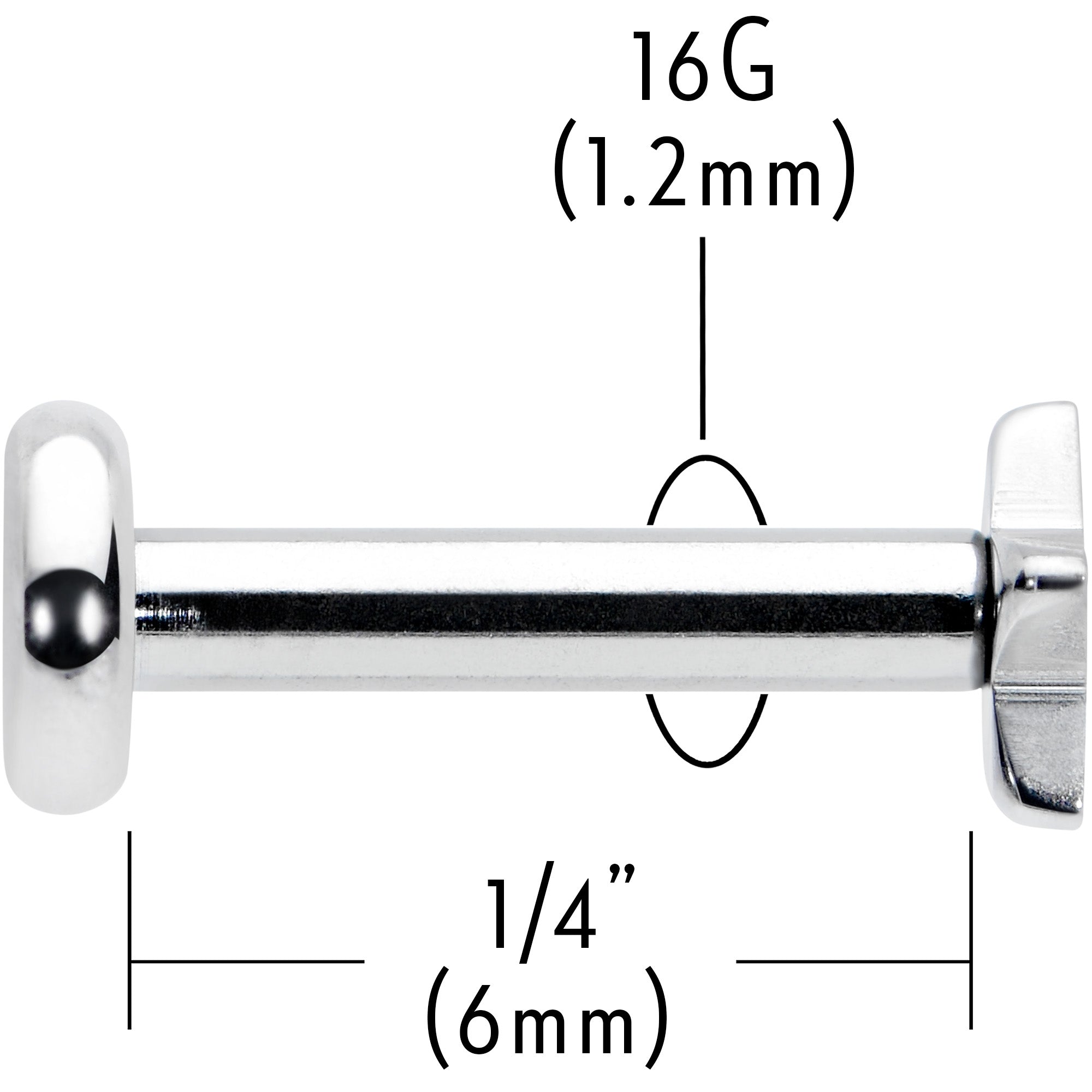 16G 1/4 G23 Titanium Super Star Internal Thread Labret Monroe Tragus