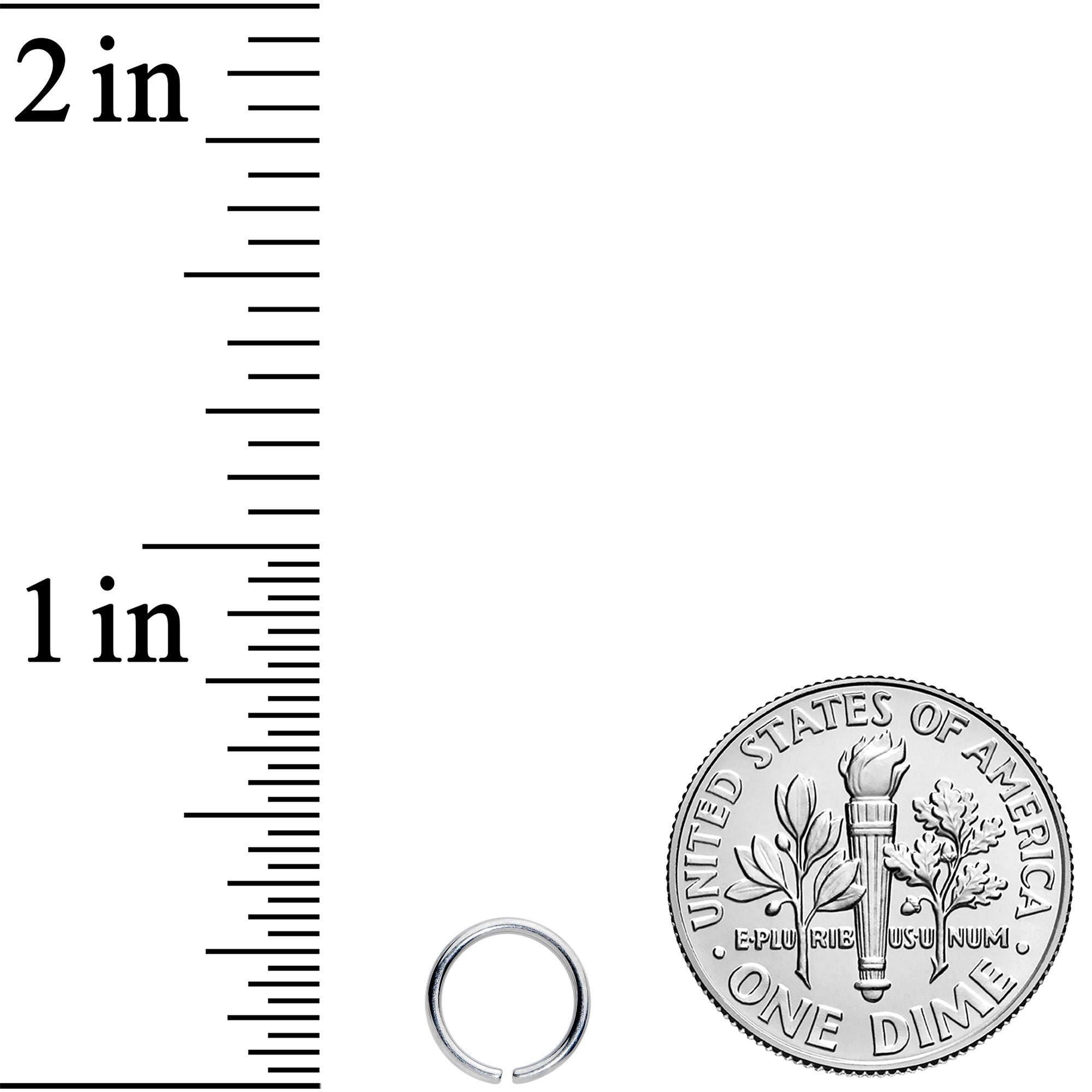 20G 1/4 Grade 23 Titanium Bendable Hoop Ring