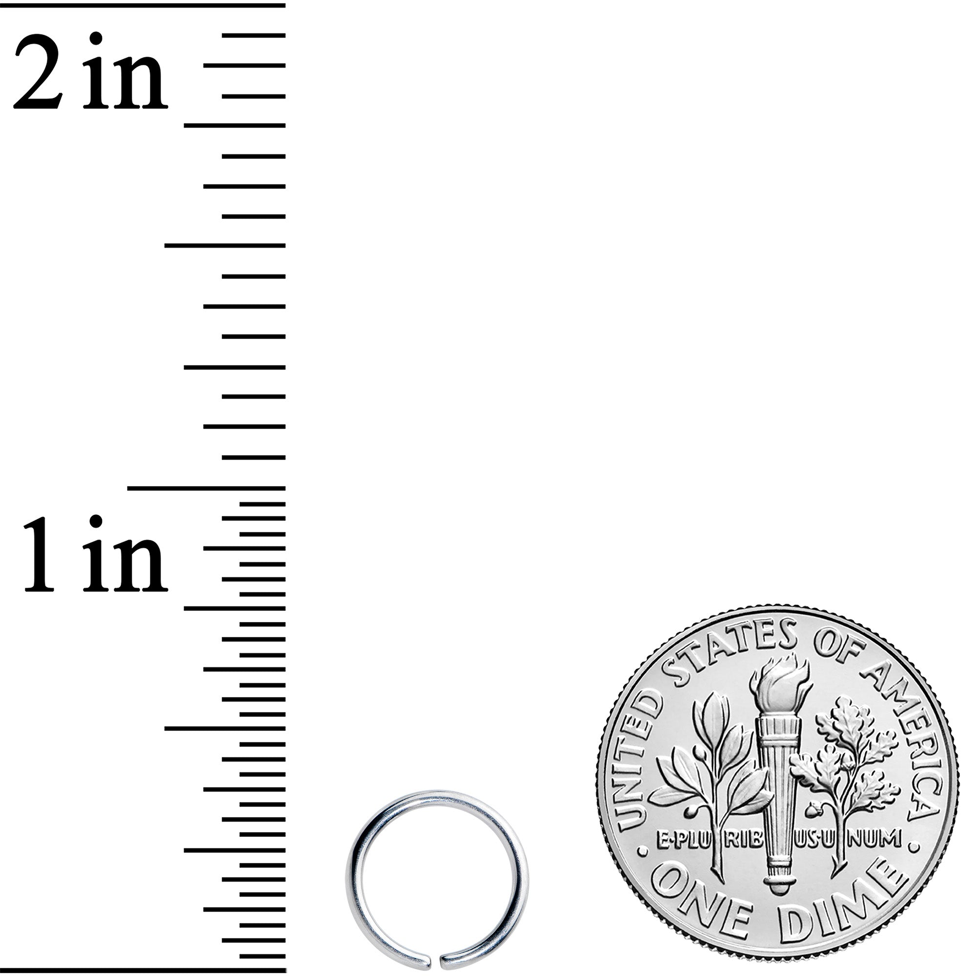 18G 5/16 Grade 23 Titanium Bendable Hoop Ring