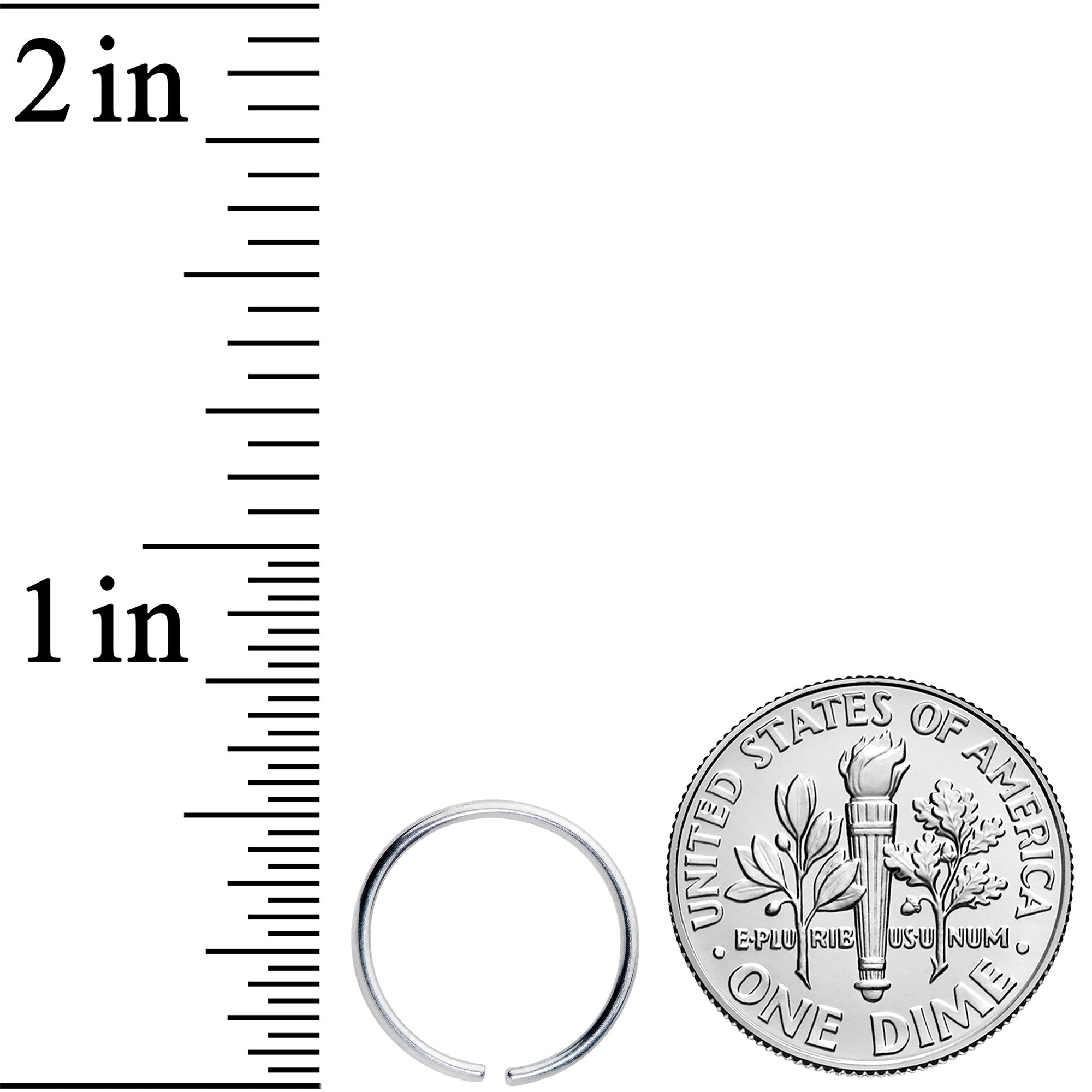 18G 1/2 Grade 23 Titanium Bendable Hoop Ring