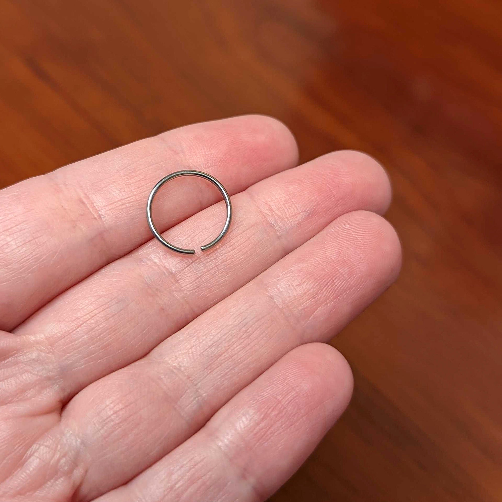 18G 1/2 Grade 23 Titanium Bendable Hoop Ring