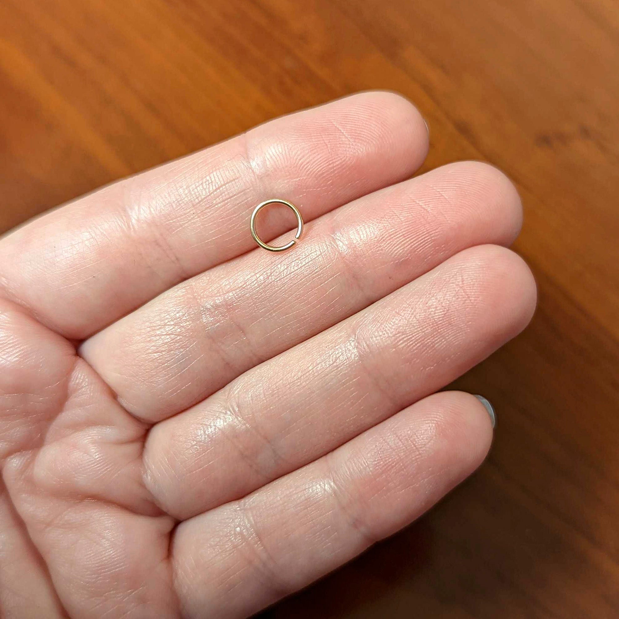 20G 1/4 Rose Gold Tone PVD Grade 23 Titanium Bendable Hoop Ring