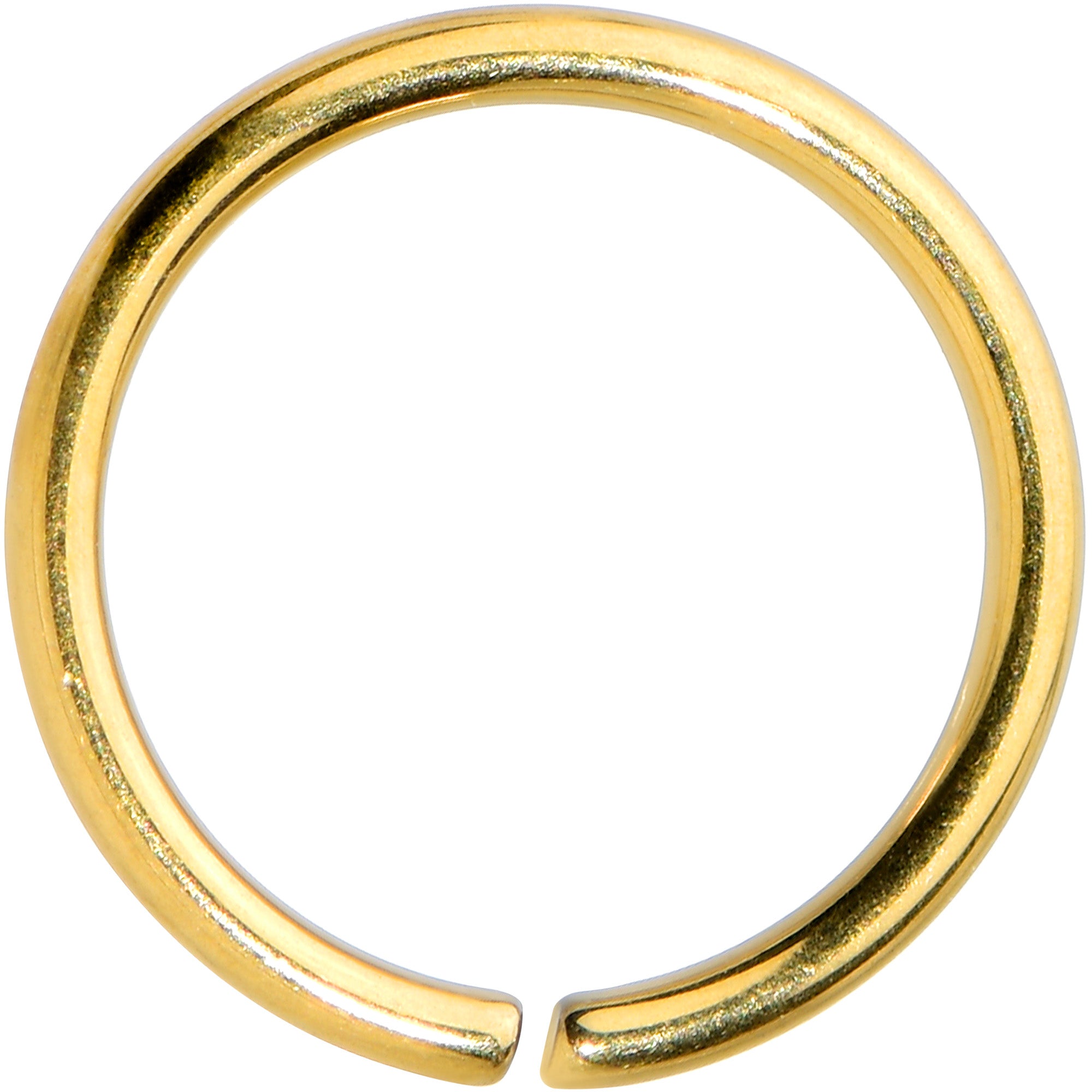 20G 7mm Gold Tone PVD Grade 23 Titanium Bendable Hoop Ring