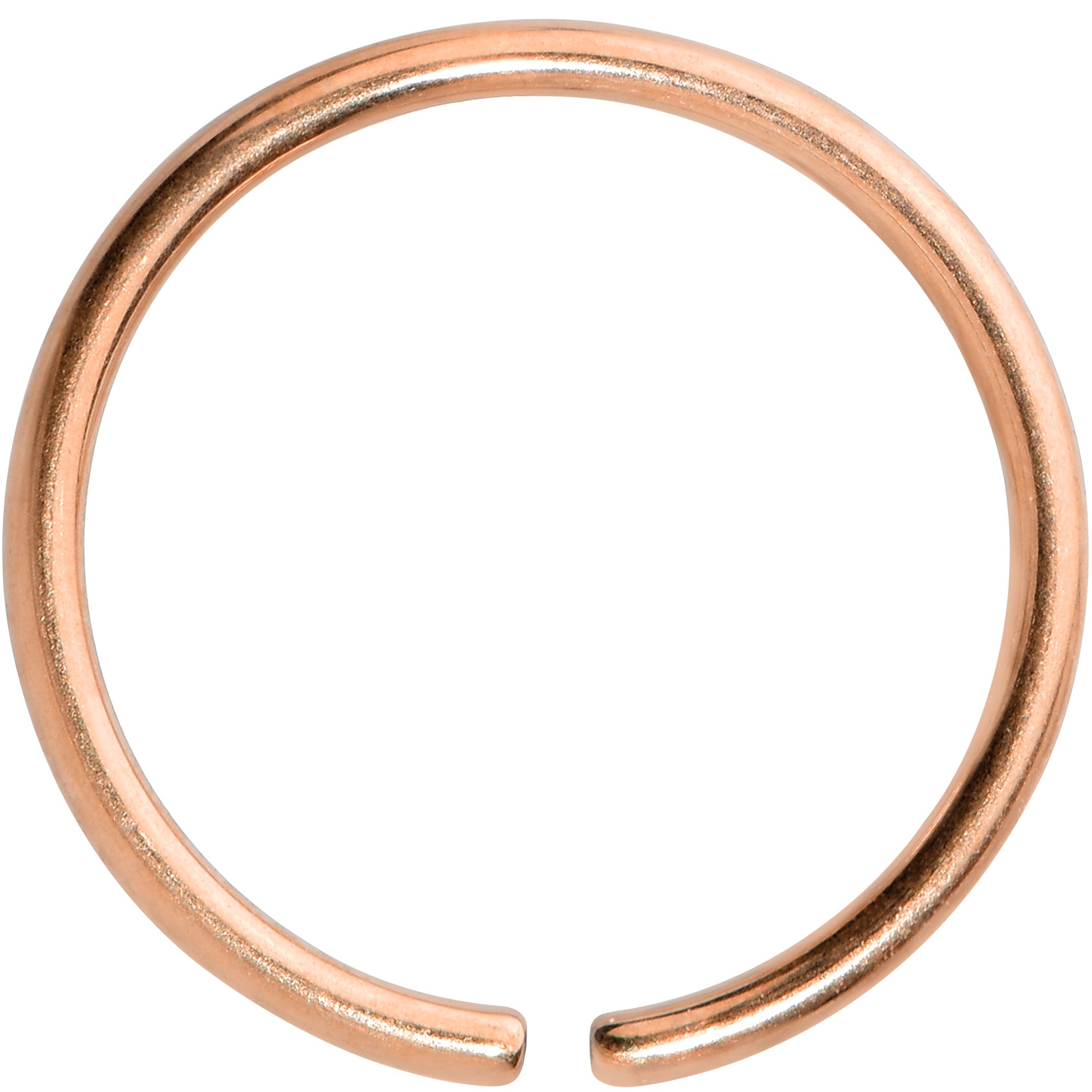 20G 9mm Rose Gold Tone PVD Grade 23 Titanium Bendable Hoop Ring
