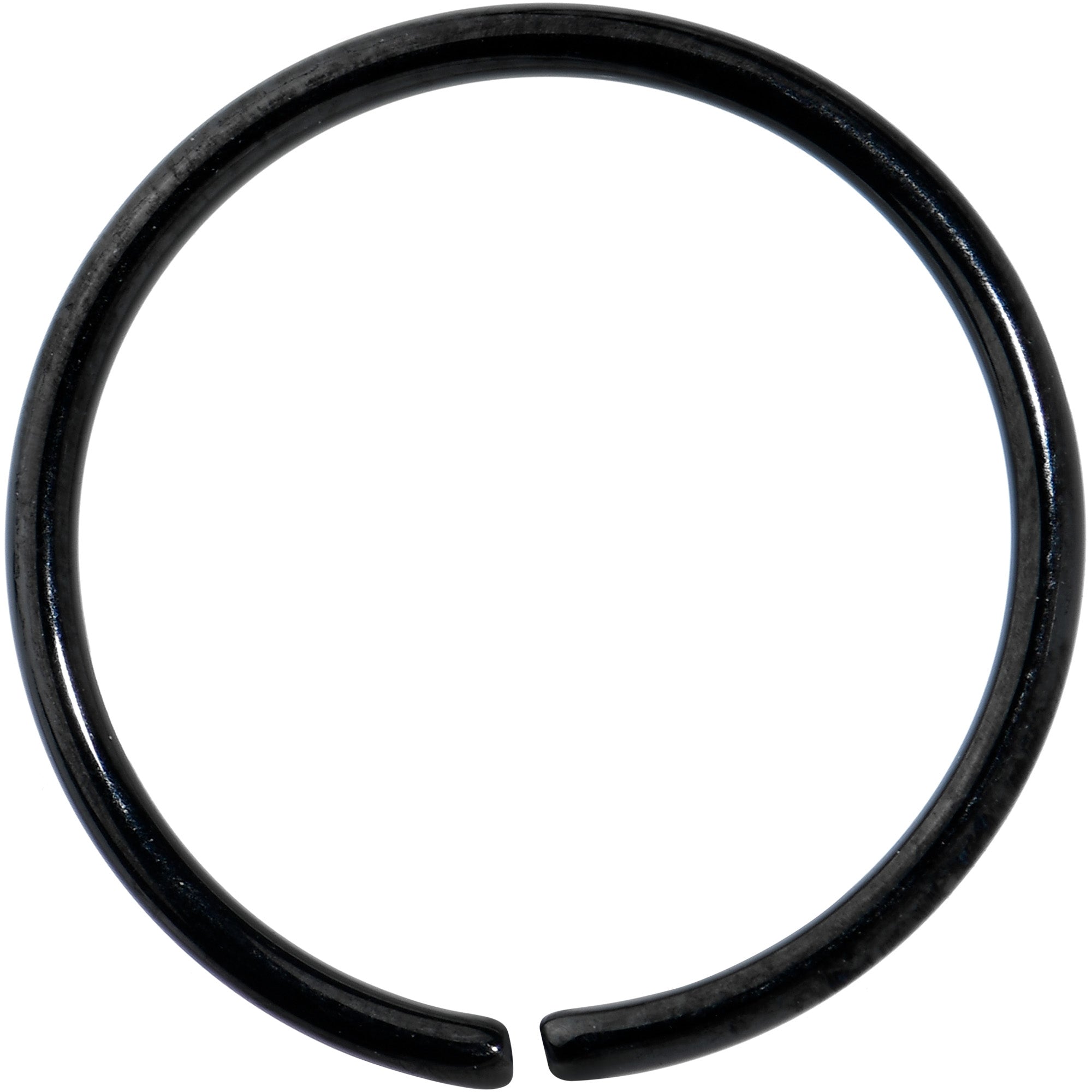 20G 3/8 Black PVD Grade 23 Titanium Bendable Hoop Ring