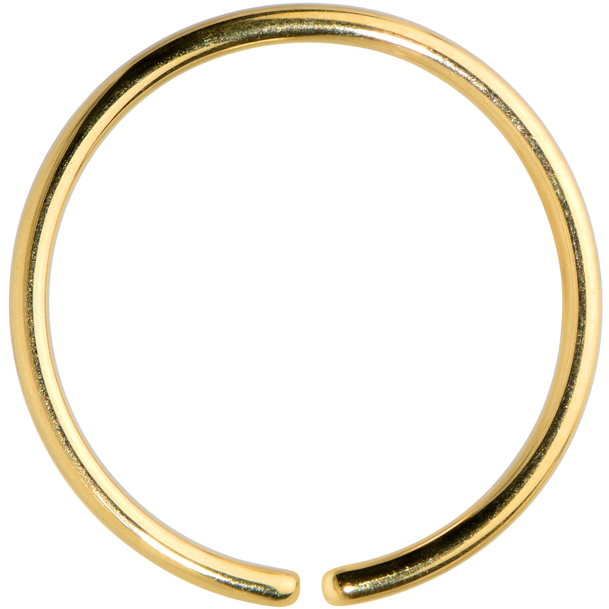 20G 3/8 Gold Tone PVD Grade 23 Titanium Bendable Hoop Ring