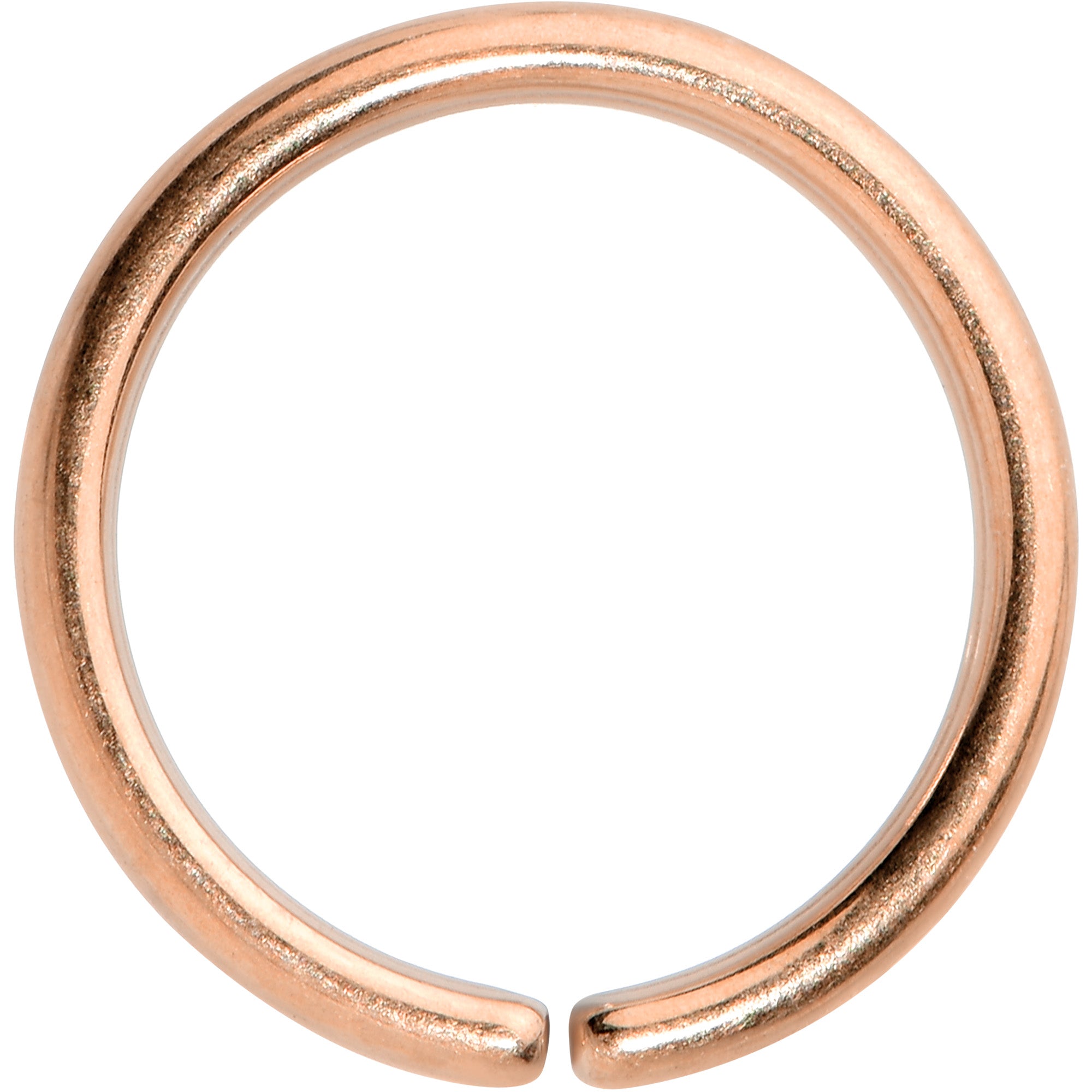 18G 5/16 Rose Gold Hue PVD Grade 23 Titanium Bendable Hoop Ring