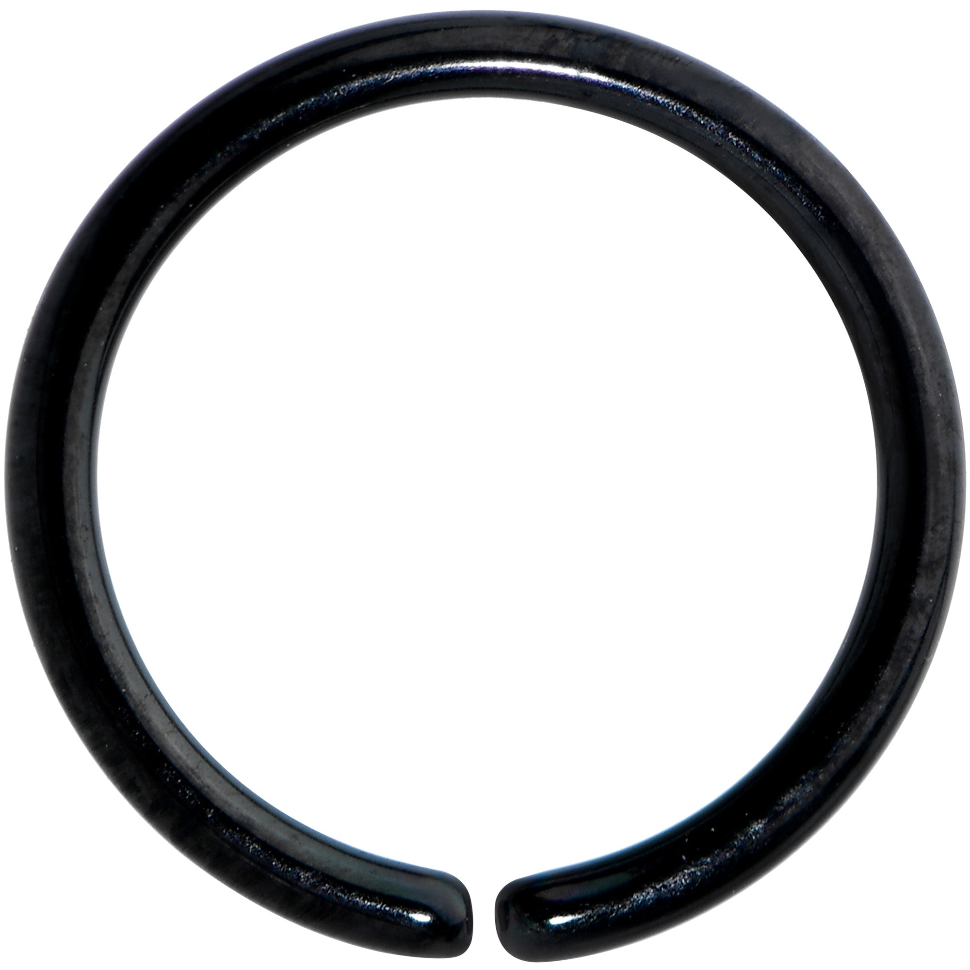 18G 5/16 Black PVD Grade 23 Titanium Bendable Hoop Ring