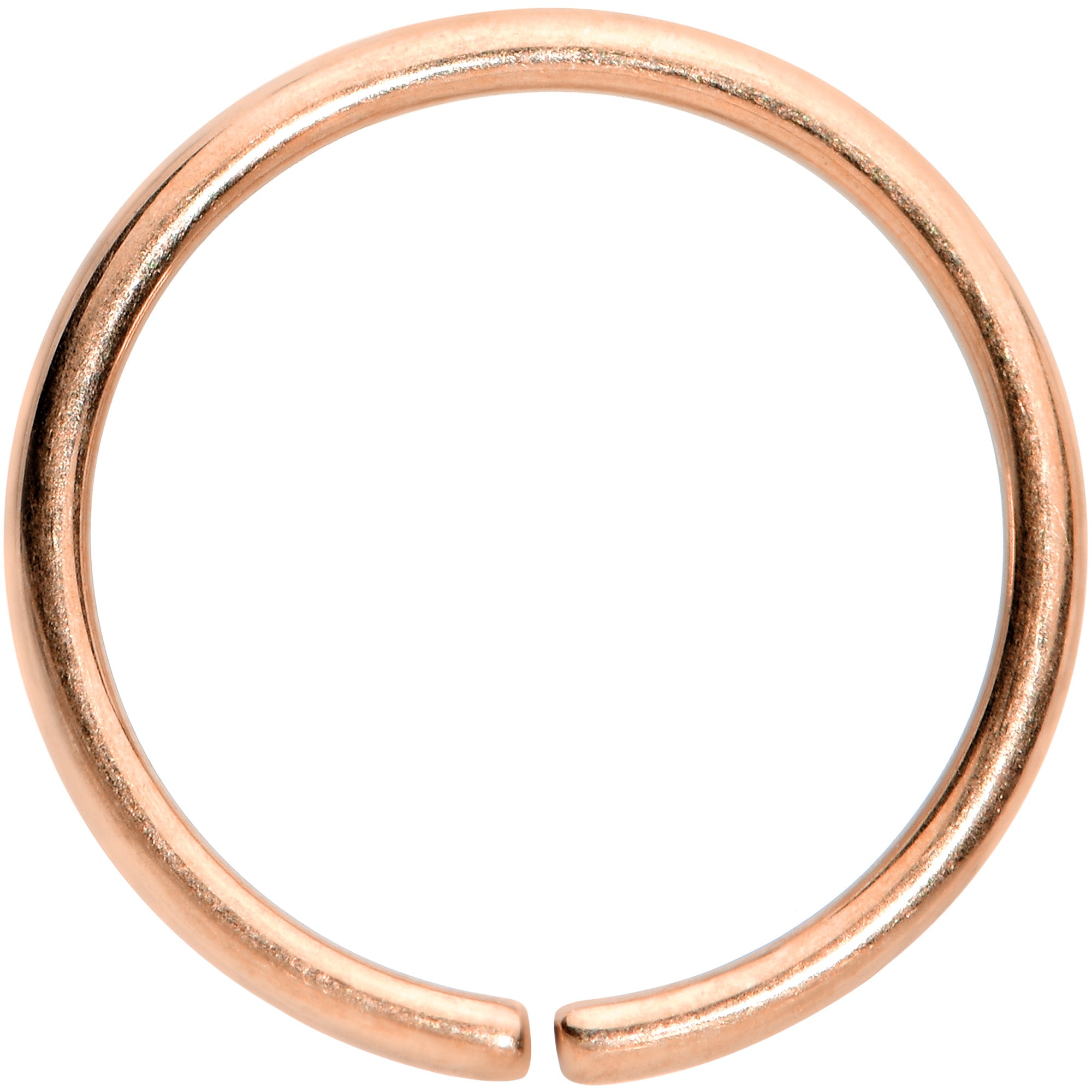 18G 3/8 Rose Gold Tone PVD Grade 23 Titanium Bendable Hoop Ring