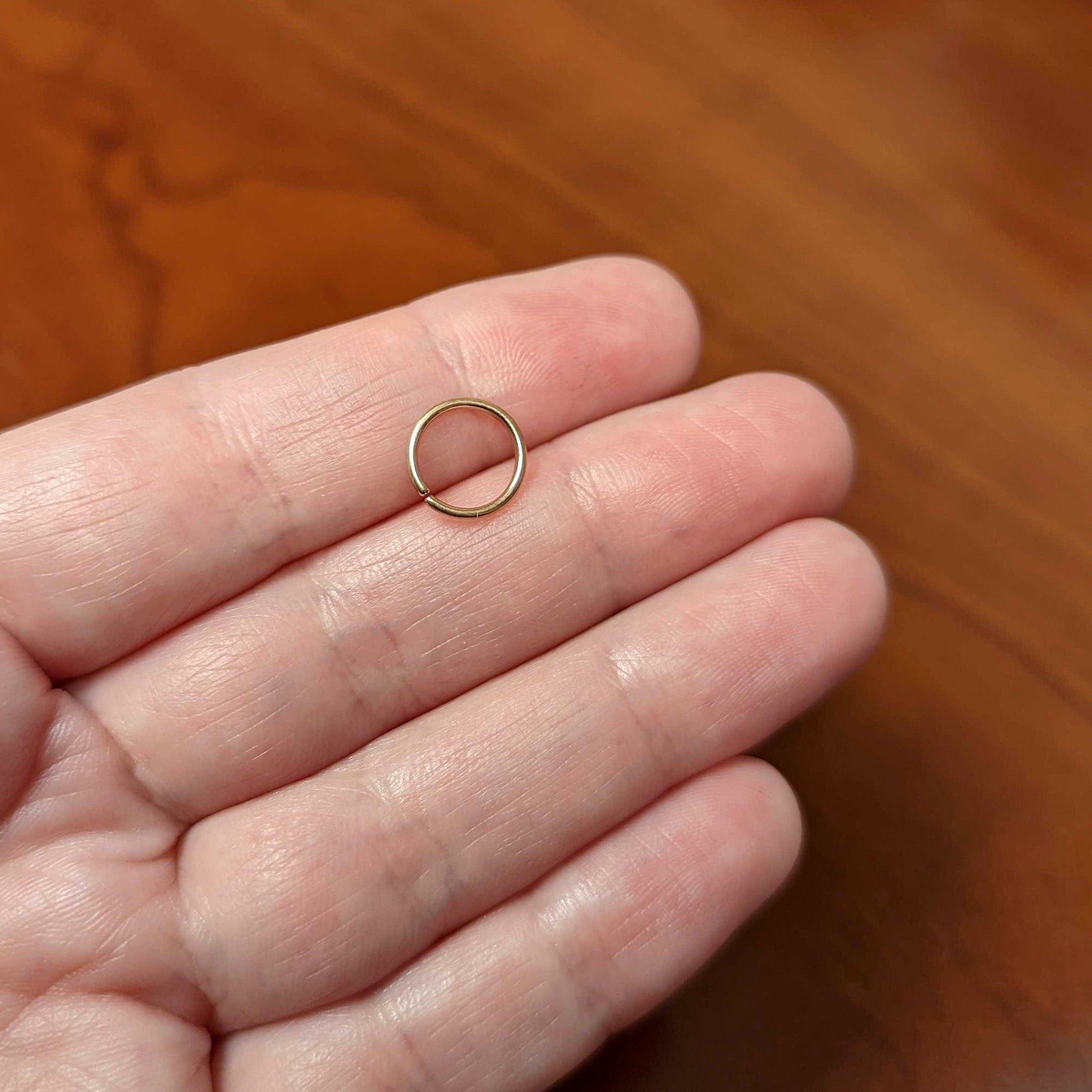 18G 3/8 Rose Gold Tone PVD Grade 23 Titanium Bendable Hoop Ring