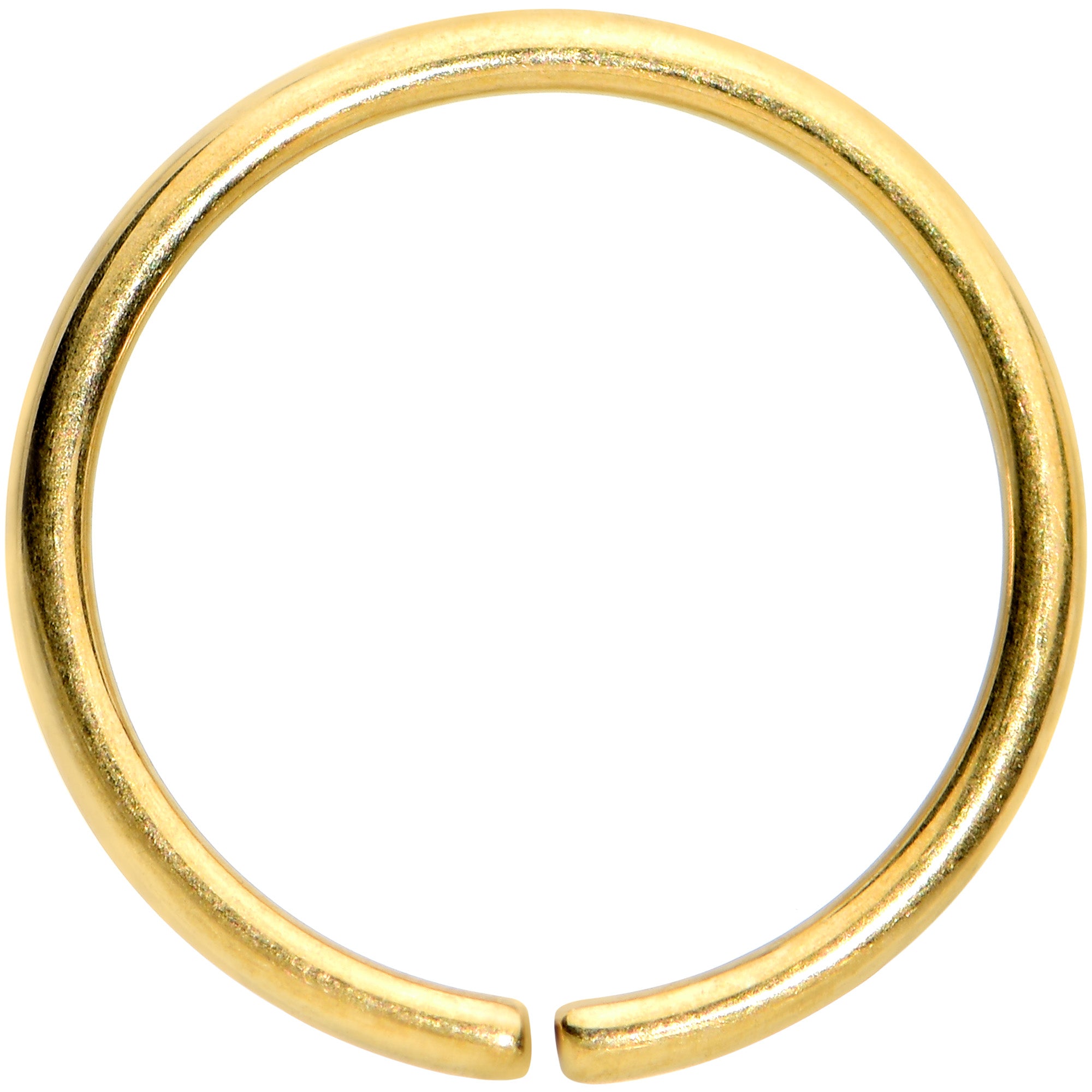 18G 3/8 Gold Tone PVD Grade 23 Titanium Bendable Hoop Ring