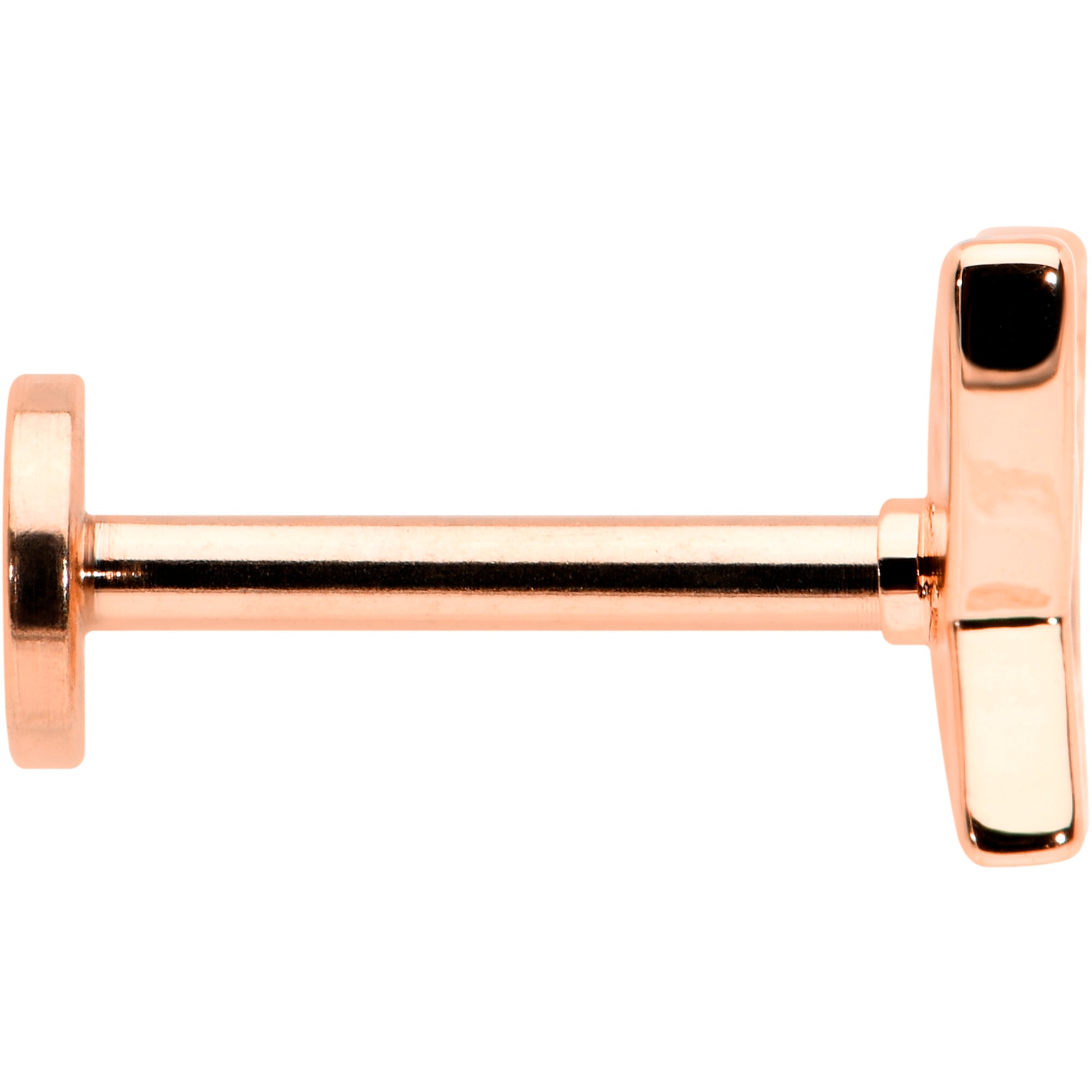 16G 5/16 CZ Gem Rosy Hue Butterfly Internal Thread Labret Tragus