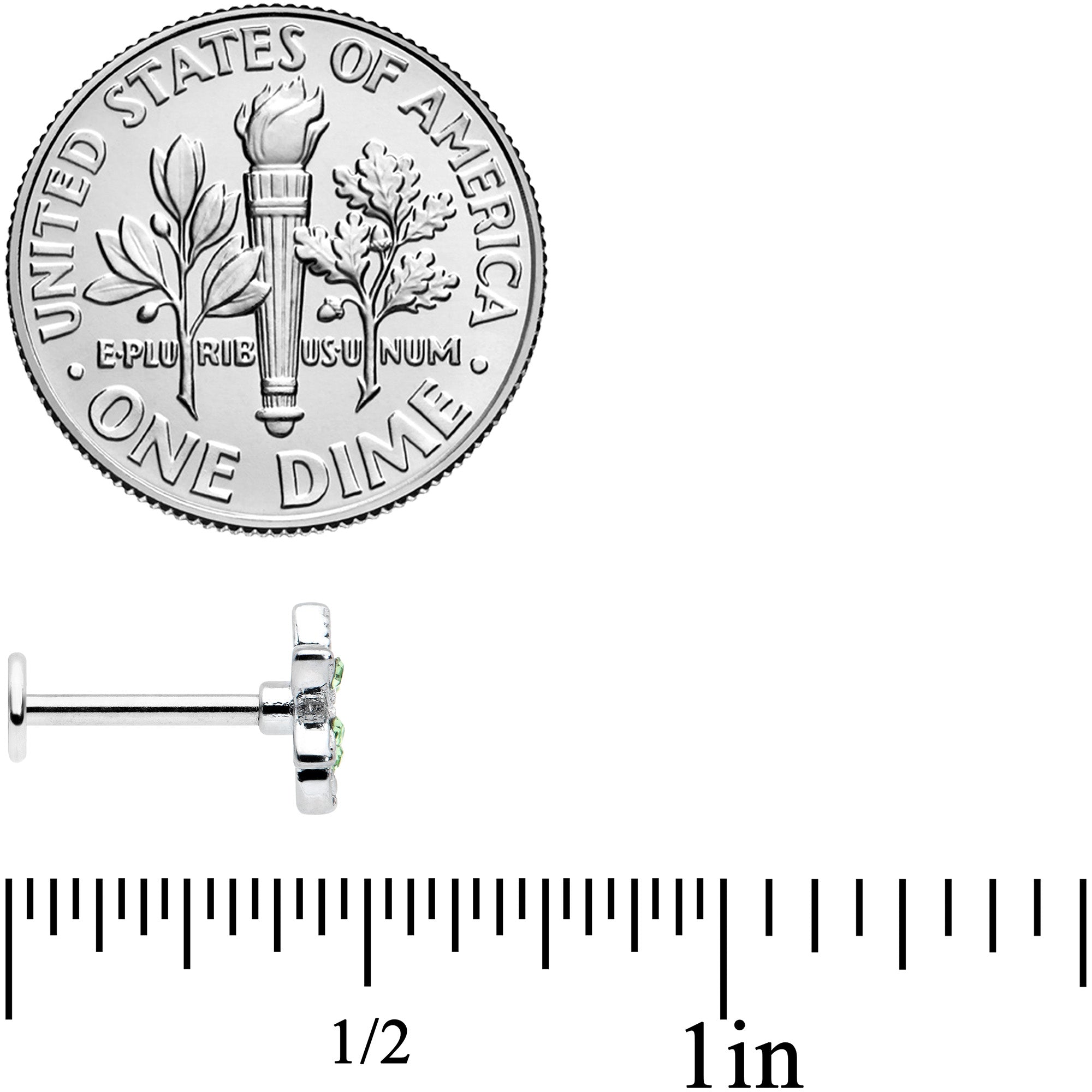 16G 5/16 Green Gem Textured Pot Leaf Labret Monroe Tragus