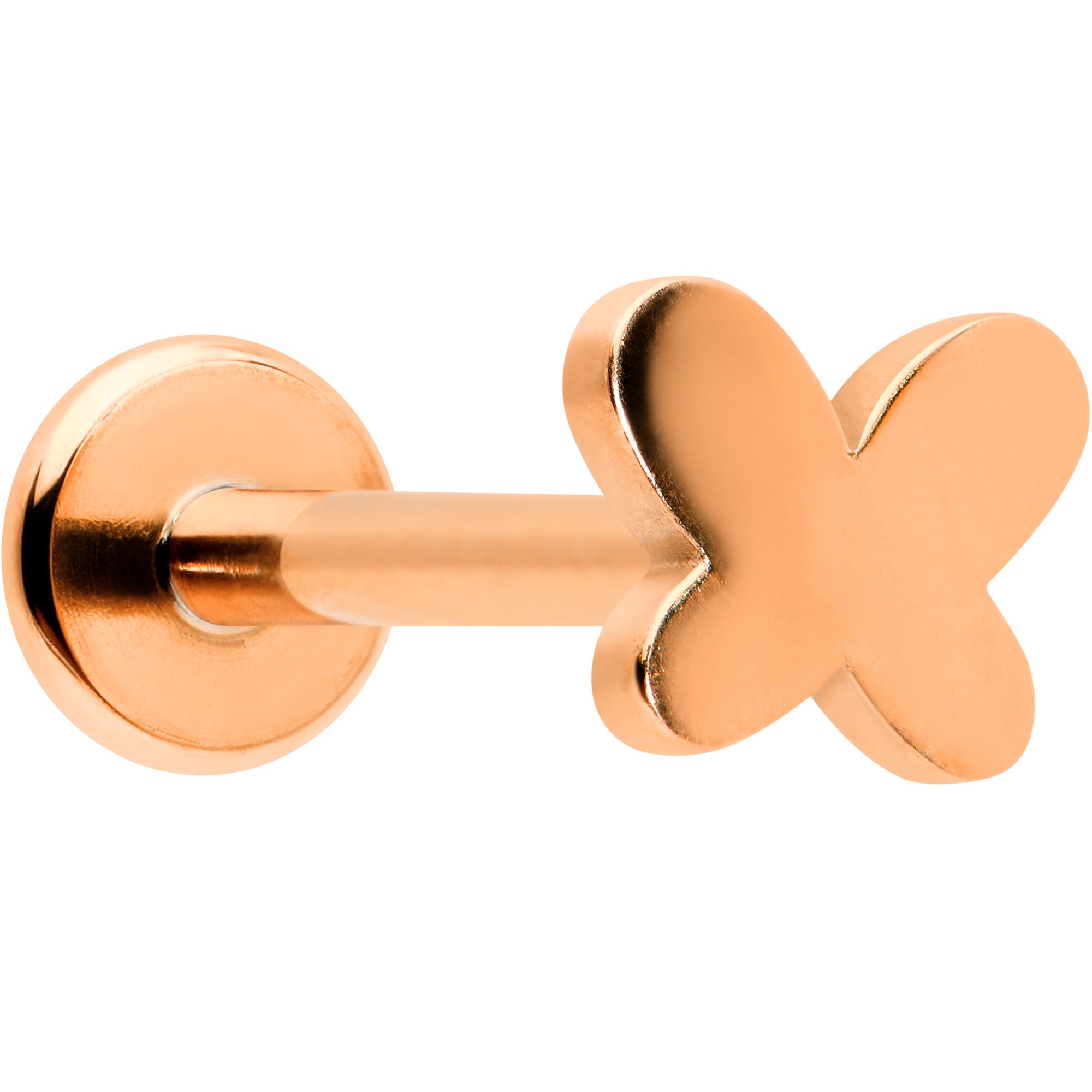 16G 5/16 Rosy Tone Simple Butterfly Internal Thread Labret Tragus