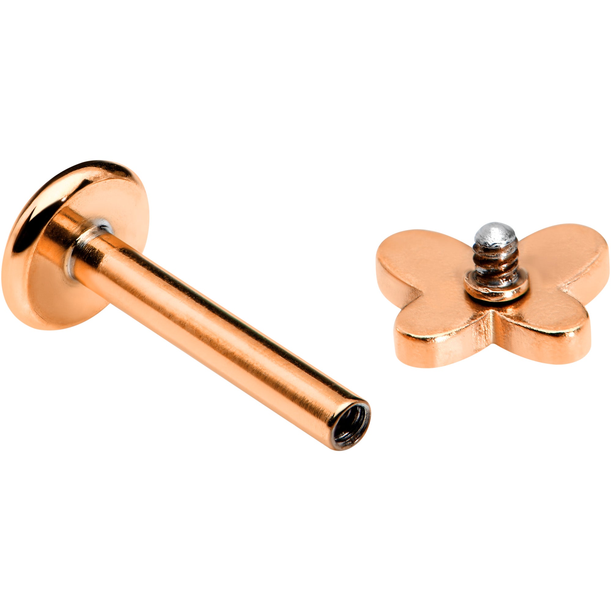 16G 5/16 Rosy Tone Simple Butterfly Internal Thread Labret Tragus