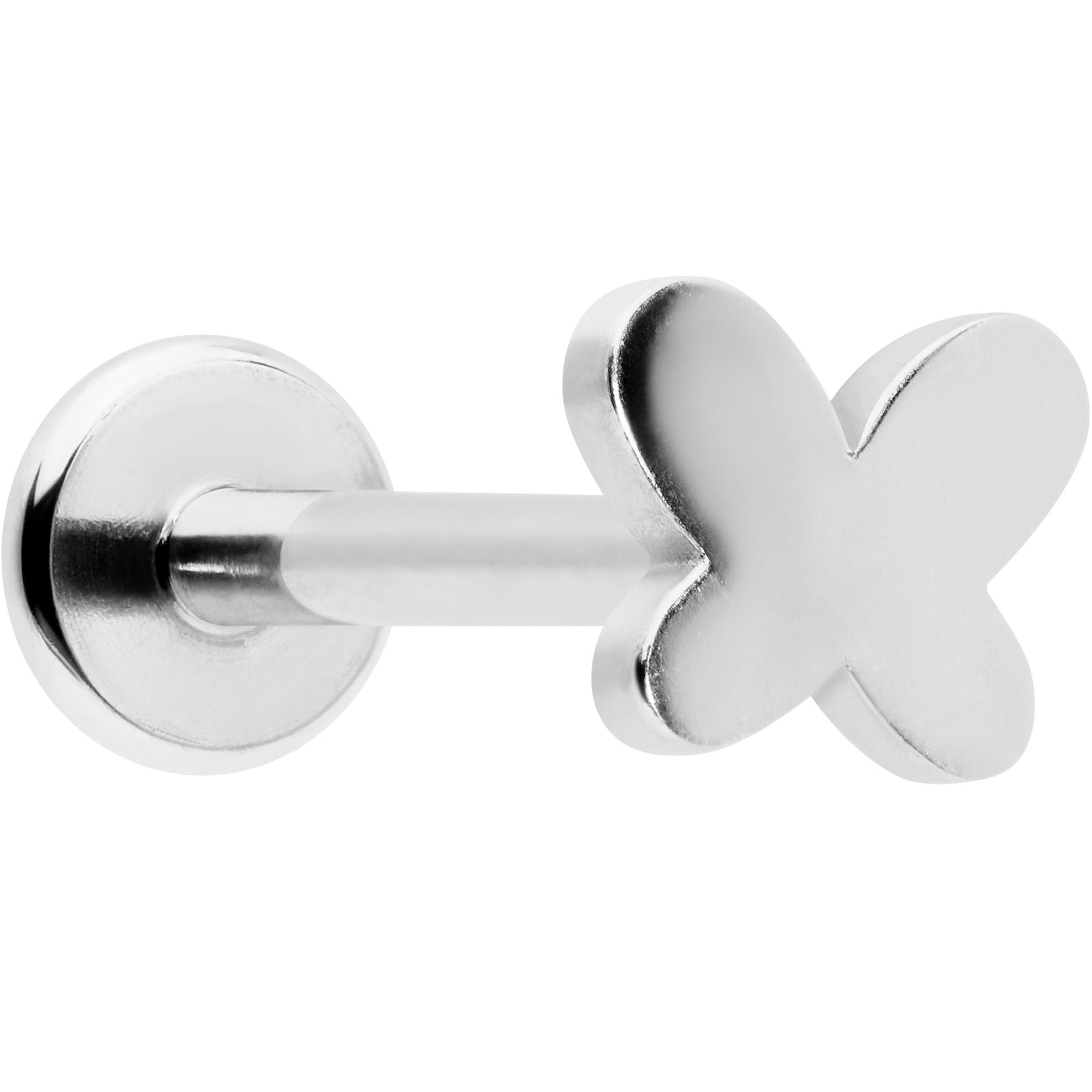 16G 5/16 Simple Butterfly Internally Threaded Labret Monroe Tragus