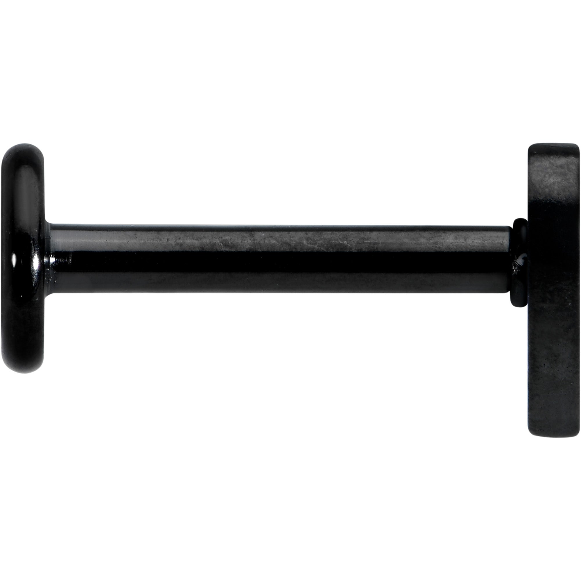 16G 5/16 Black Simple Heart Internally Threaded Labret Tragus