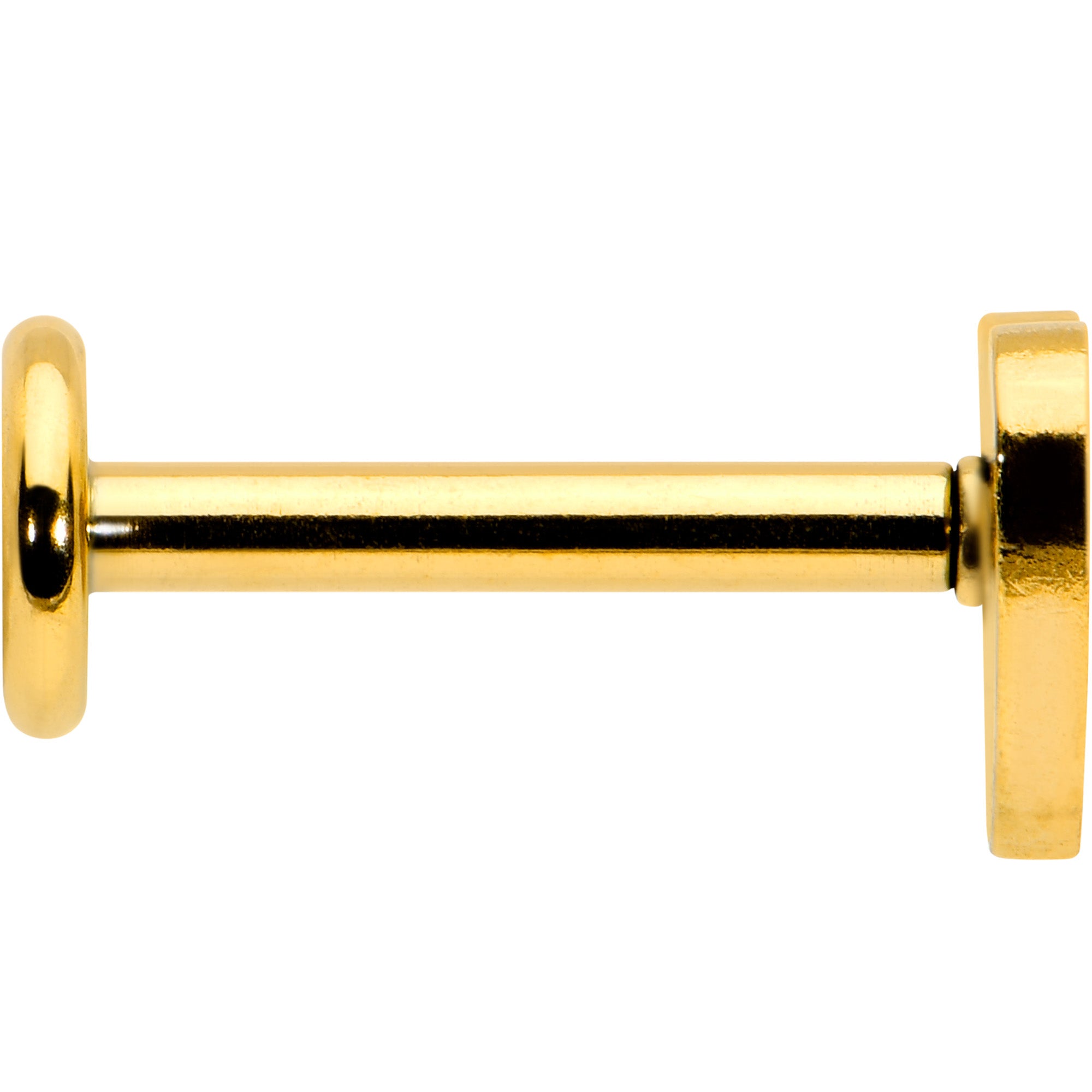 16G 5/16 Gold Tone Simple Heart Internally Threaded Labret Tragus