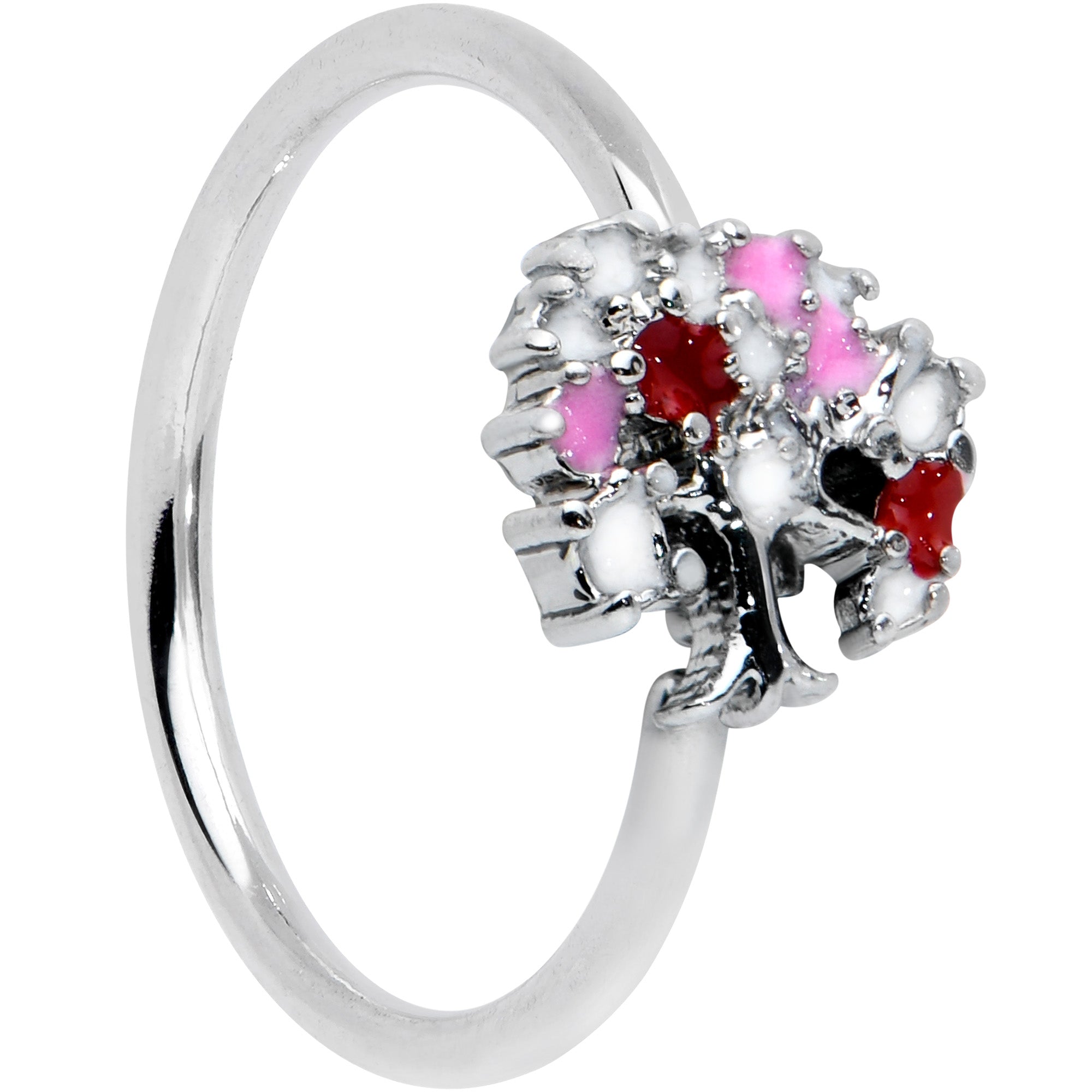 20G 5/16 Luscious Pinks Fruit Tree Nose Hoop