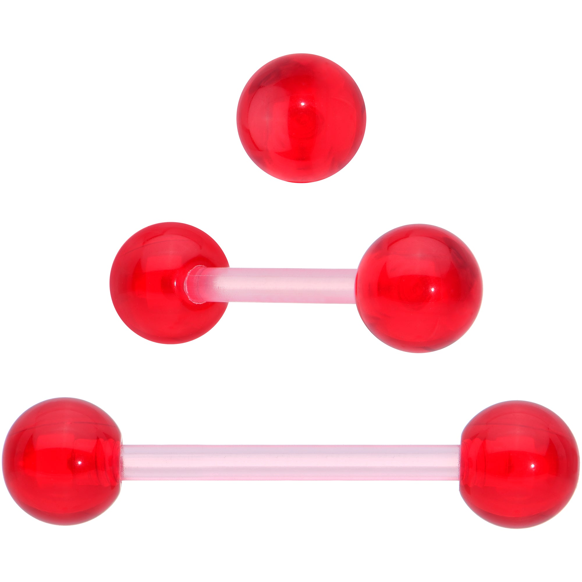 Licensed Friday the 13th Mask Splatter Barbell Tongue Ring Set of 4