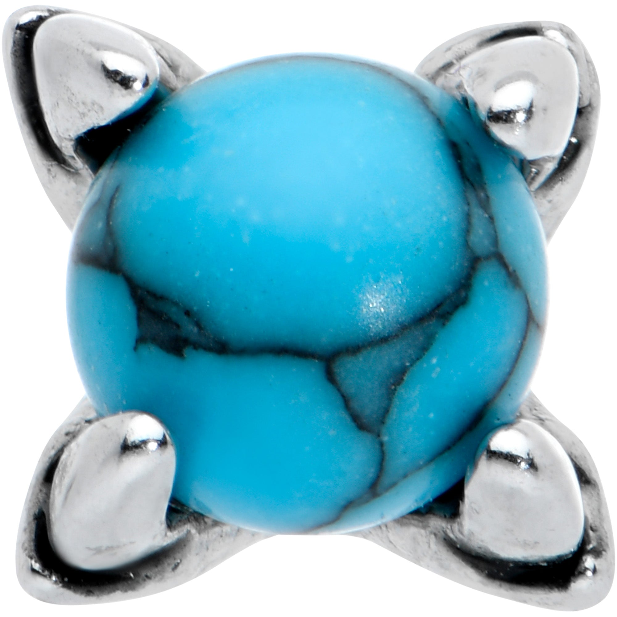 20G 1/4 Blue Turquoise Claw Hand Halloween Nose Bone