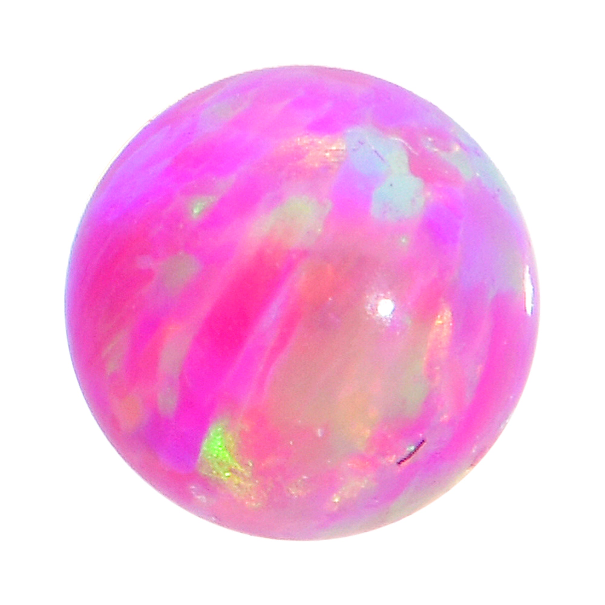 16G 5/16 Pink Synthetic Opal Titanium Threadless Flower Labret