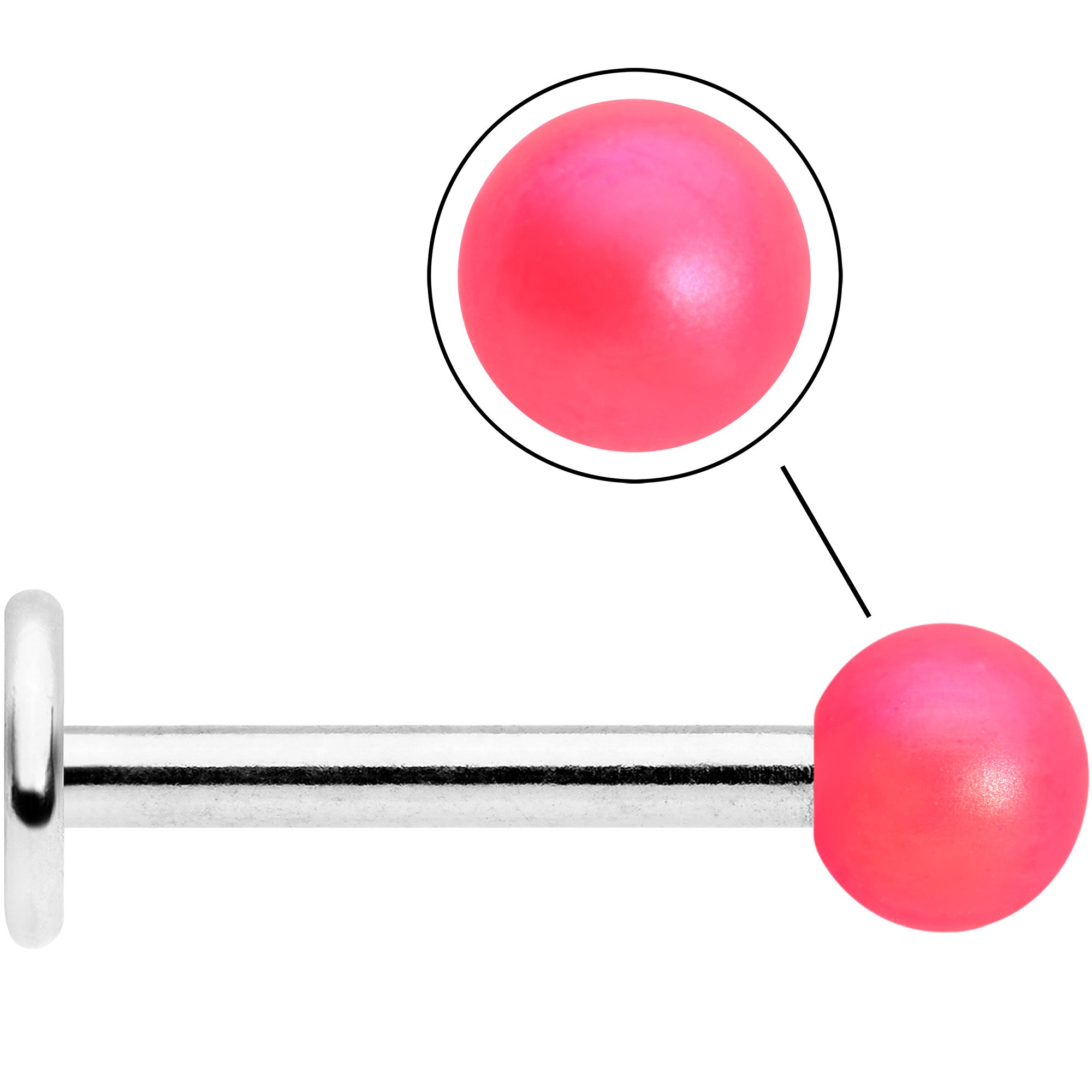 16G 5/16 Matte Pink Aurora Labret Monroe Tragus