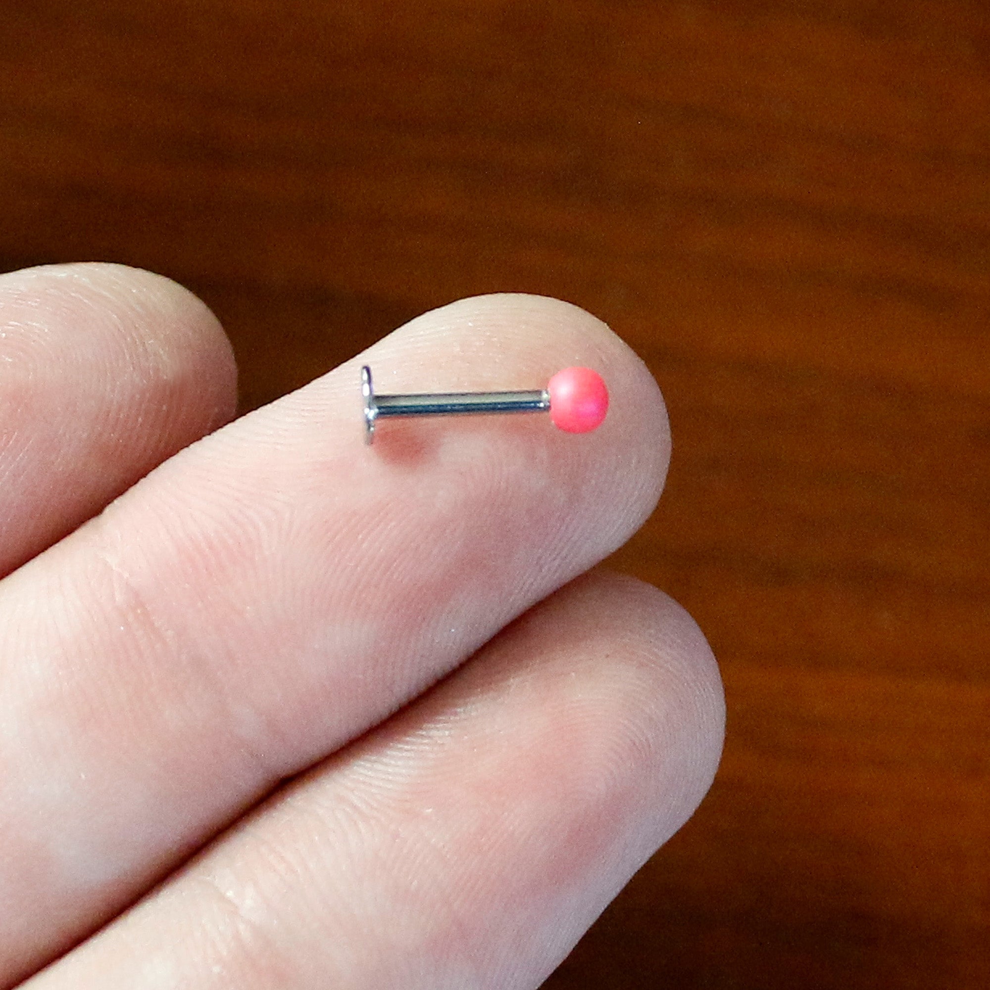 16G 5/16 Matte Pink Aurora Labret Monroe Tragus