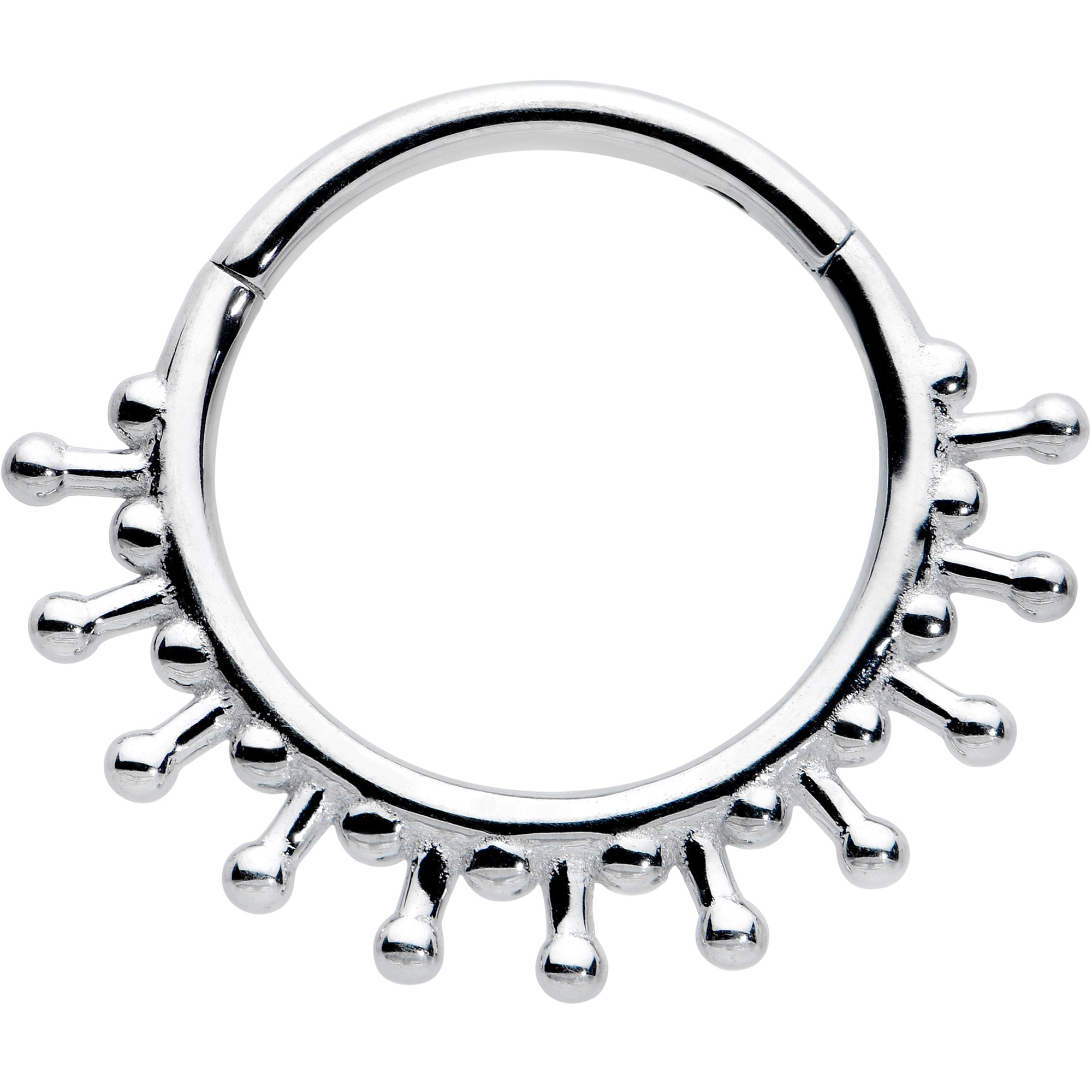 16G 3/8 Splatter Effect Hinged Segment Ring