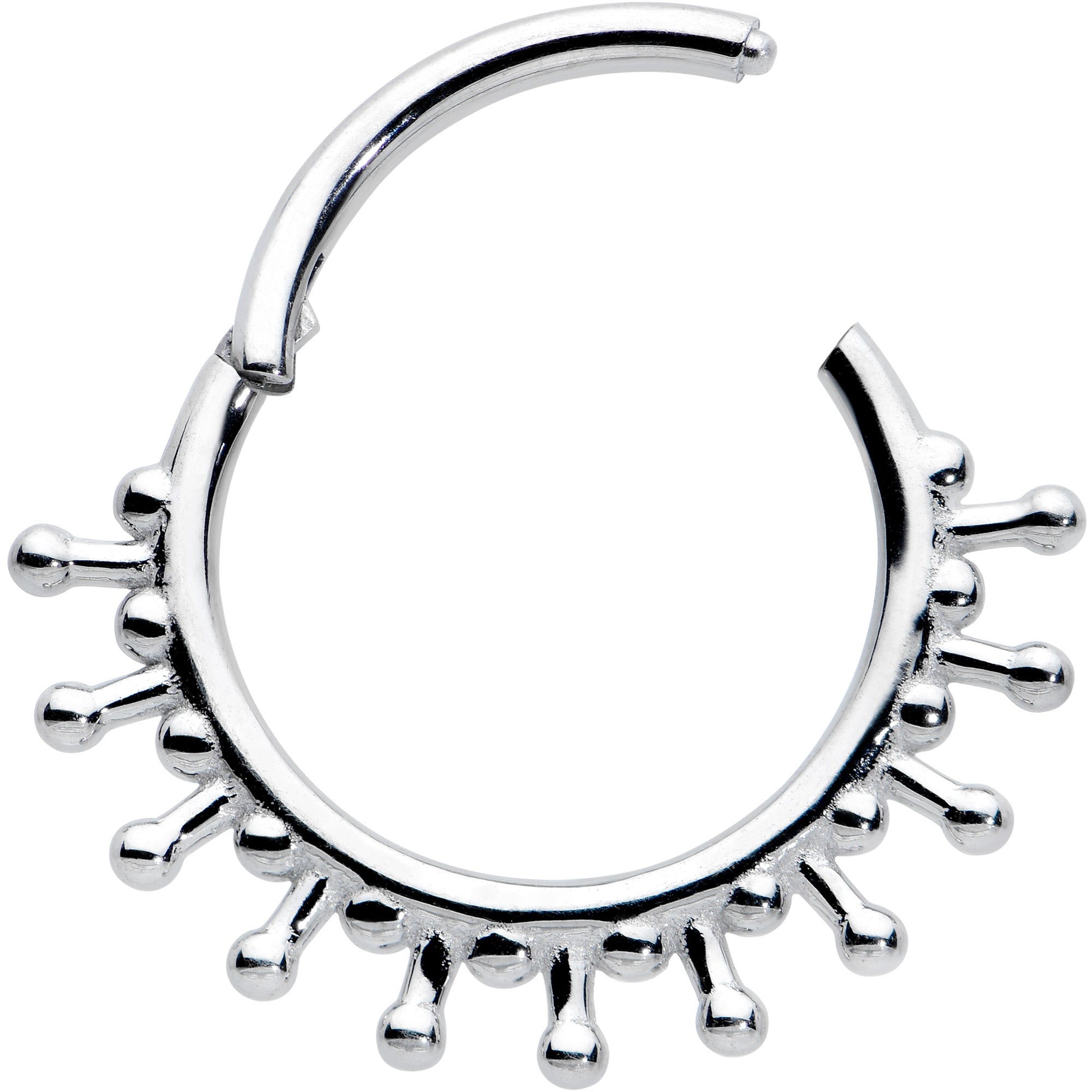 16G 3/8 Splatter Effect Hinged Segment Ring