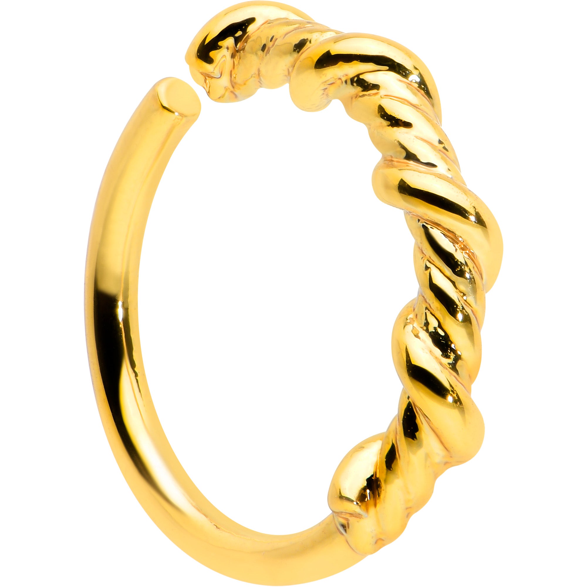 20G 5/16 Gold Tone Wicked Wire Seamless Nose Hoop