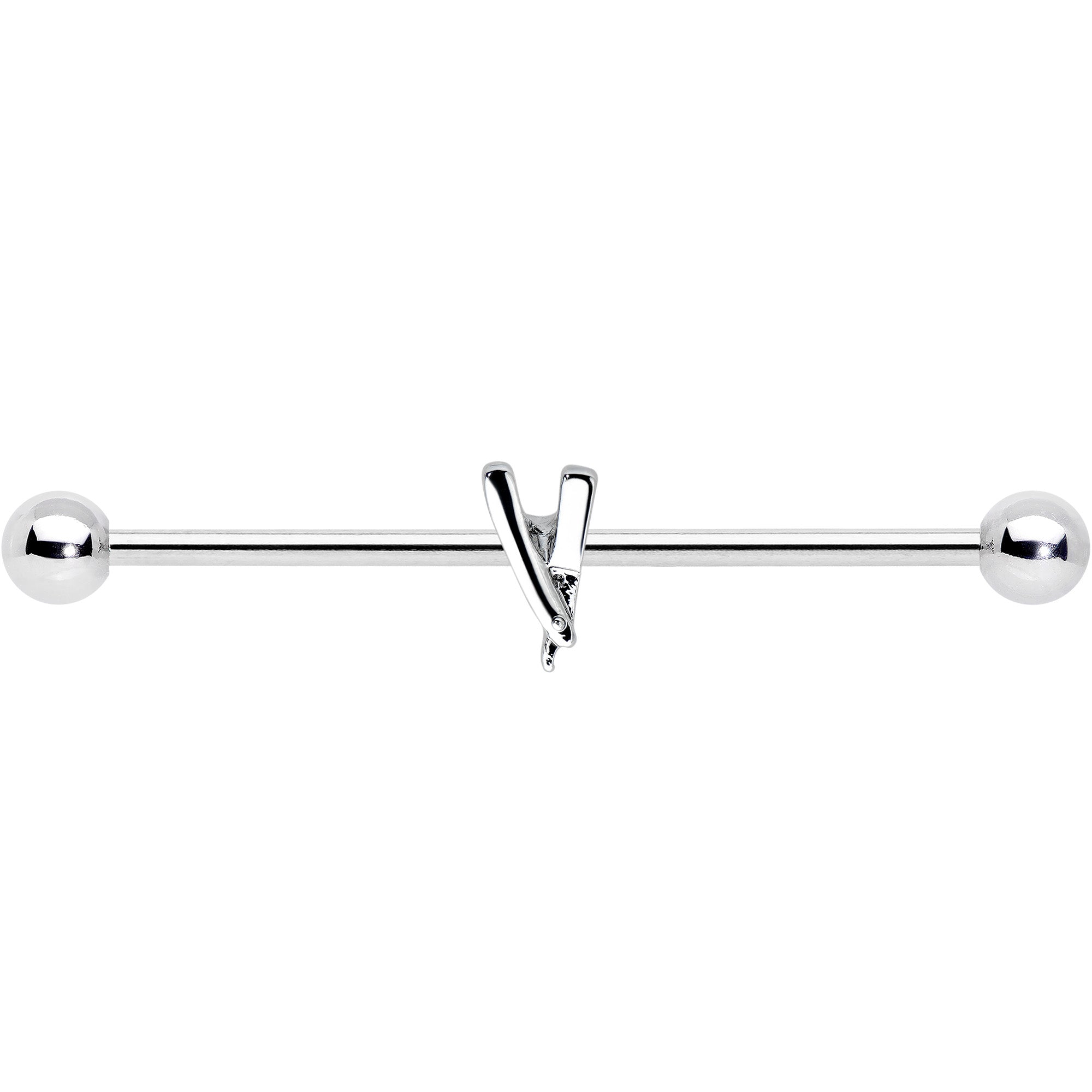 14G Straight Razor Industrial Barbell 38mm