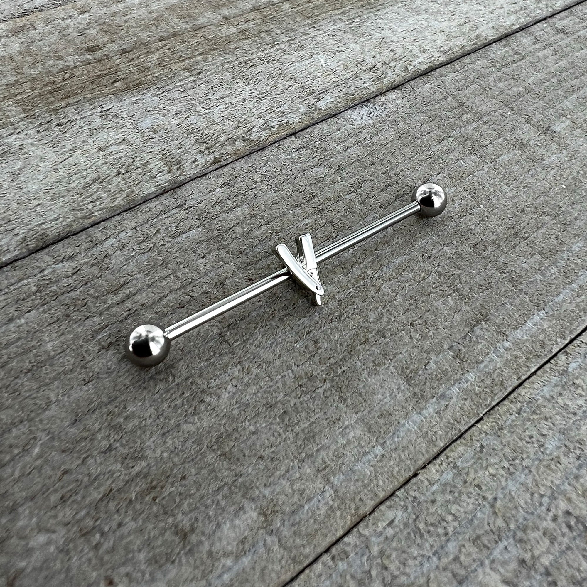 14G Straight Razor Industrial Barbell 38mm