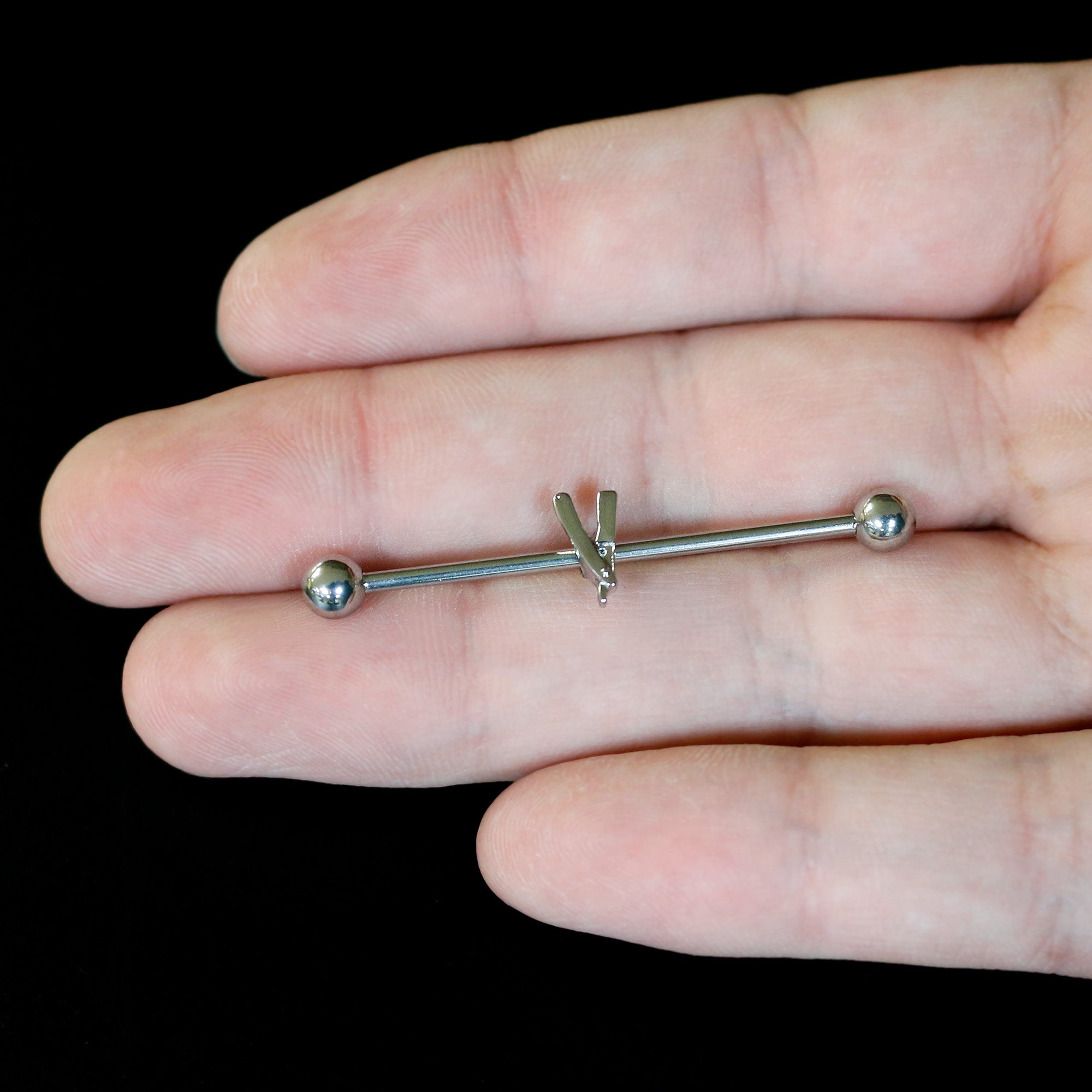 14G Straight Razor Industrial Barbell 38mm