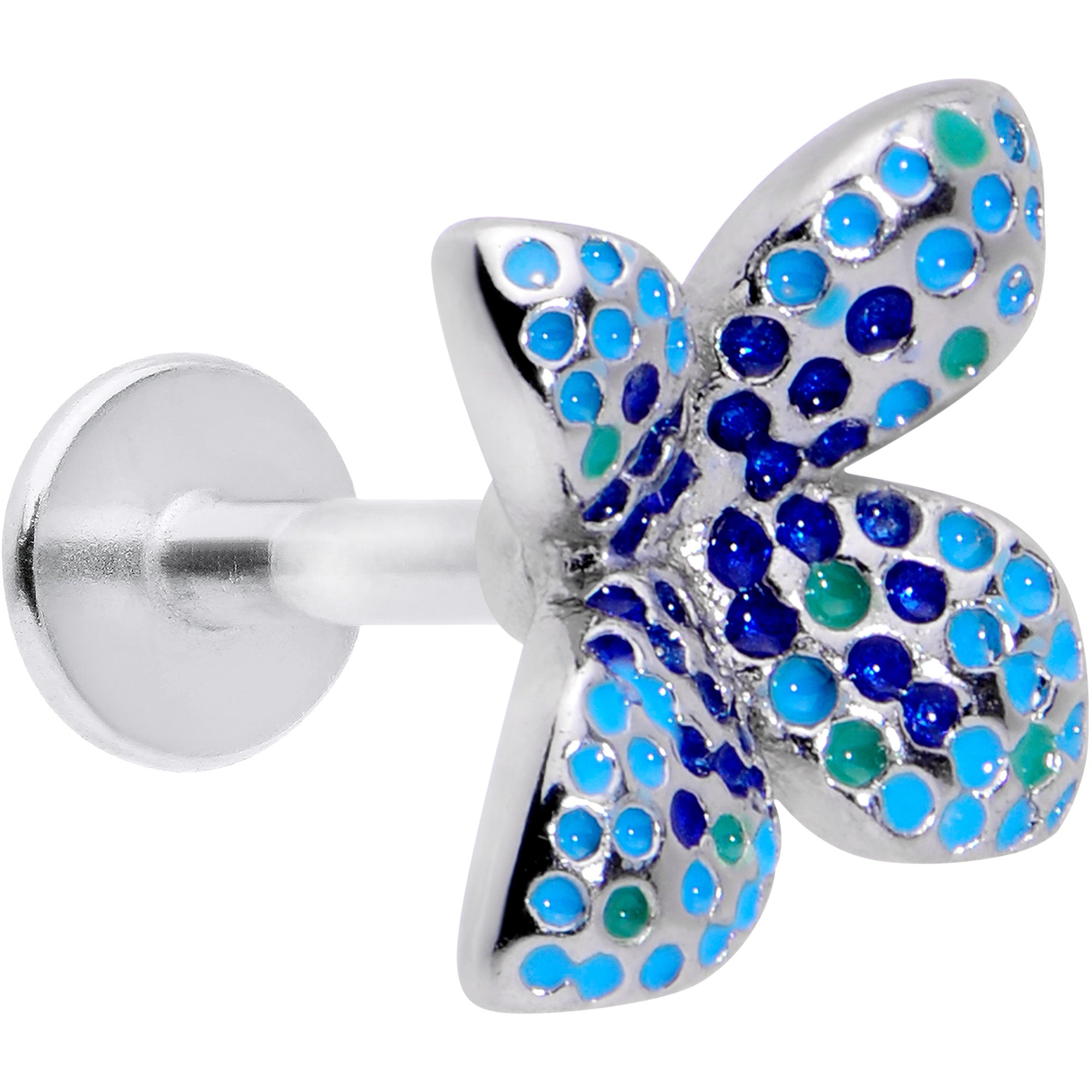 16G 1/4 Glamour Butterfly Labret Tragus