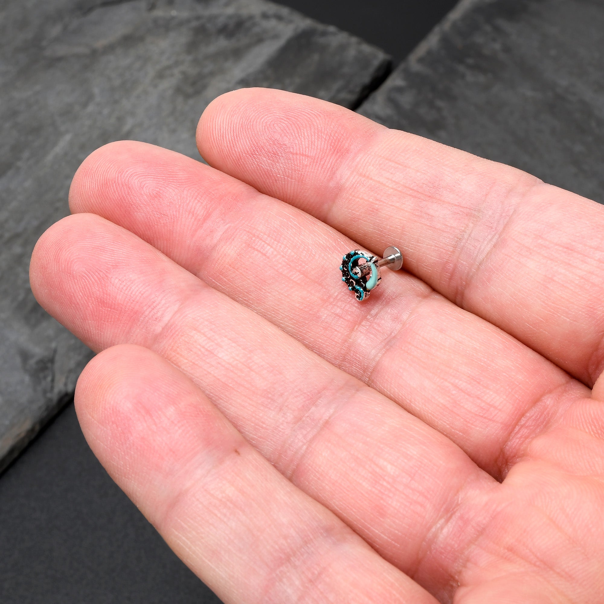 16G 1/4 Leaping Blue Dolphin Labret