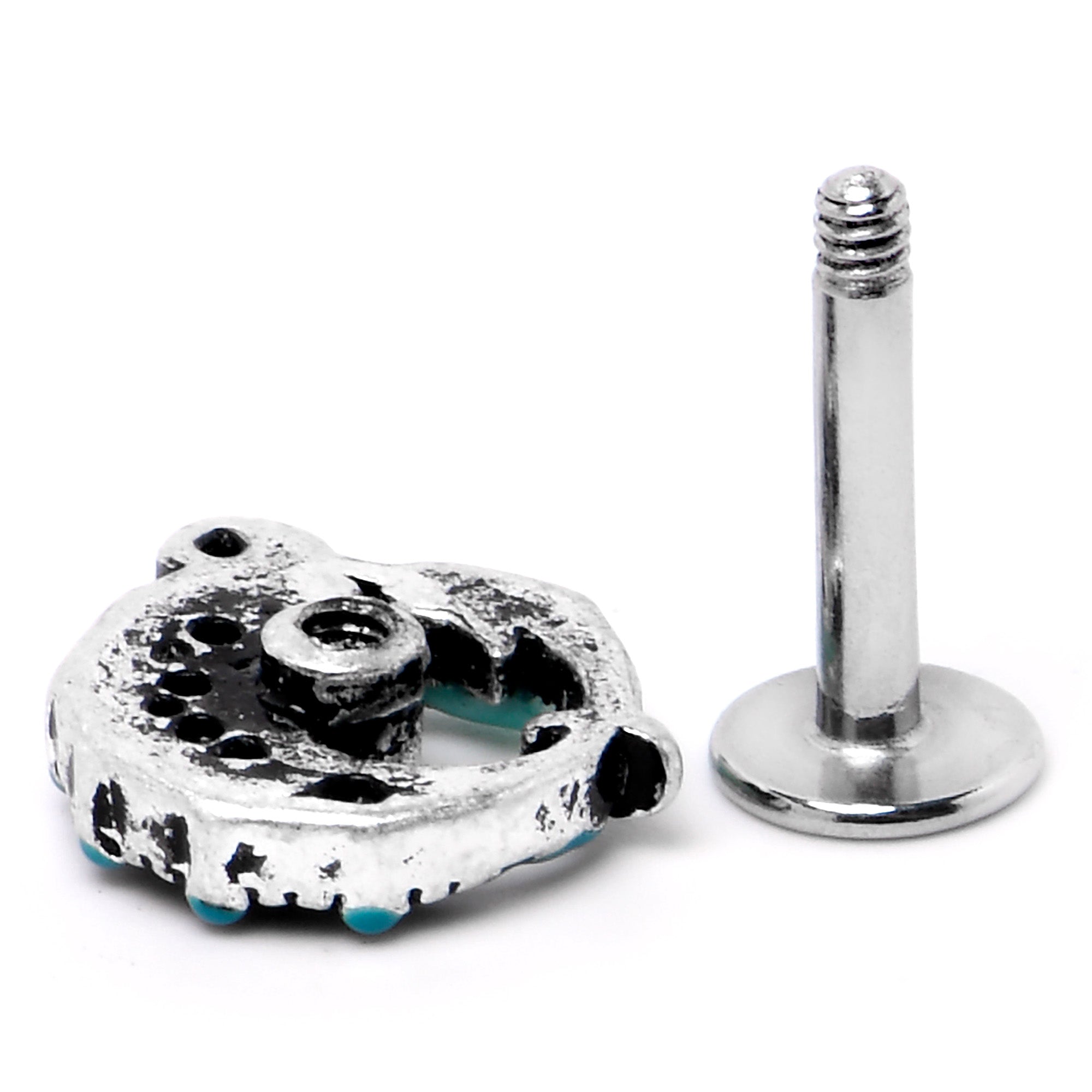 16G 1/4 Leaping Blue Dolphin Labret